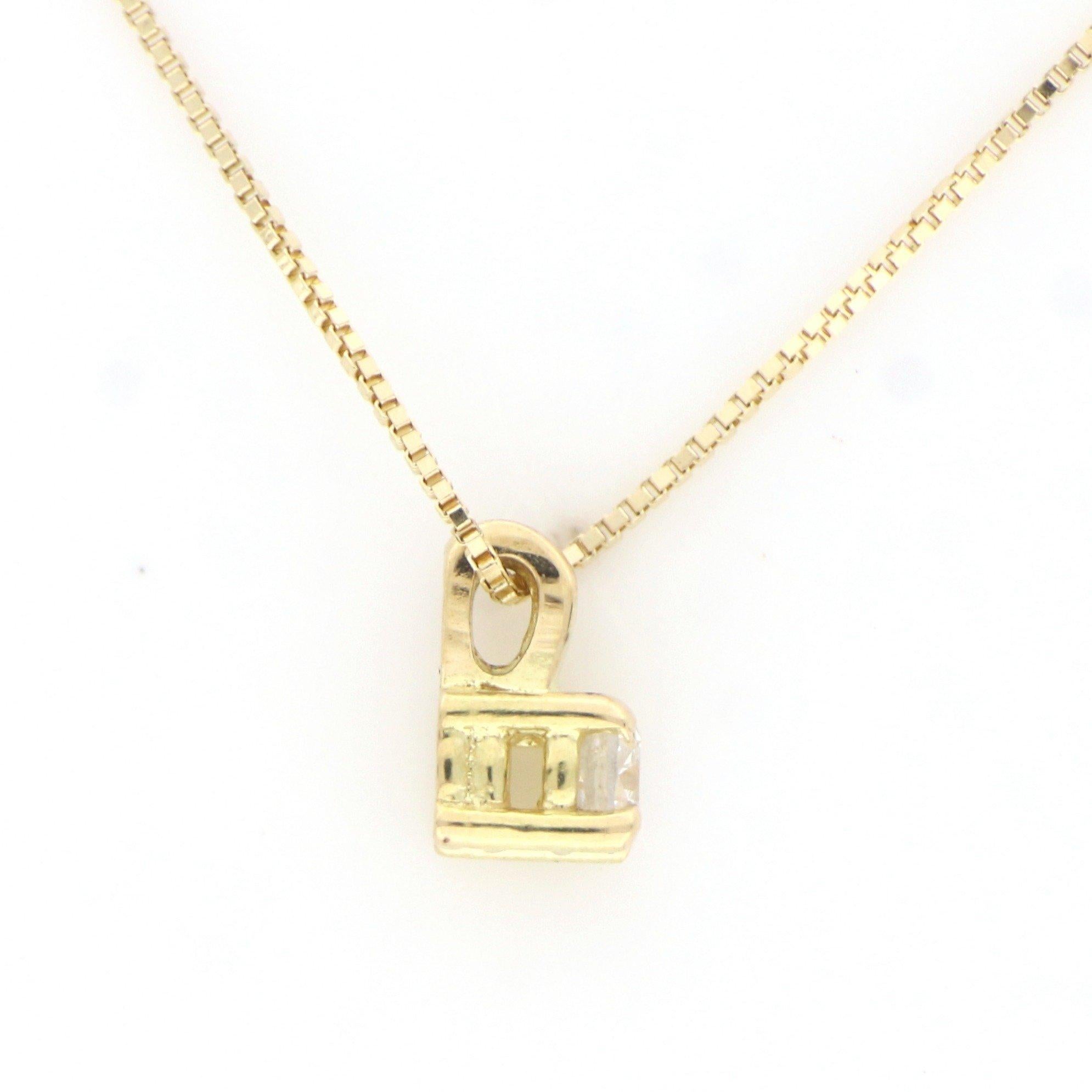 Intini Jewels 18 Karat Yellow Gold Natural Diamond Chain Light Point Necklace In New Condition For Sale In Milano, IT