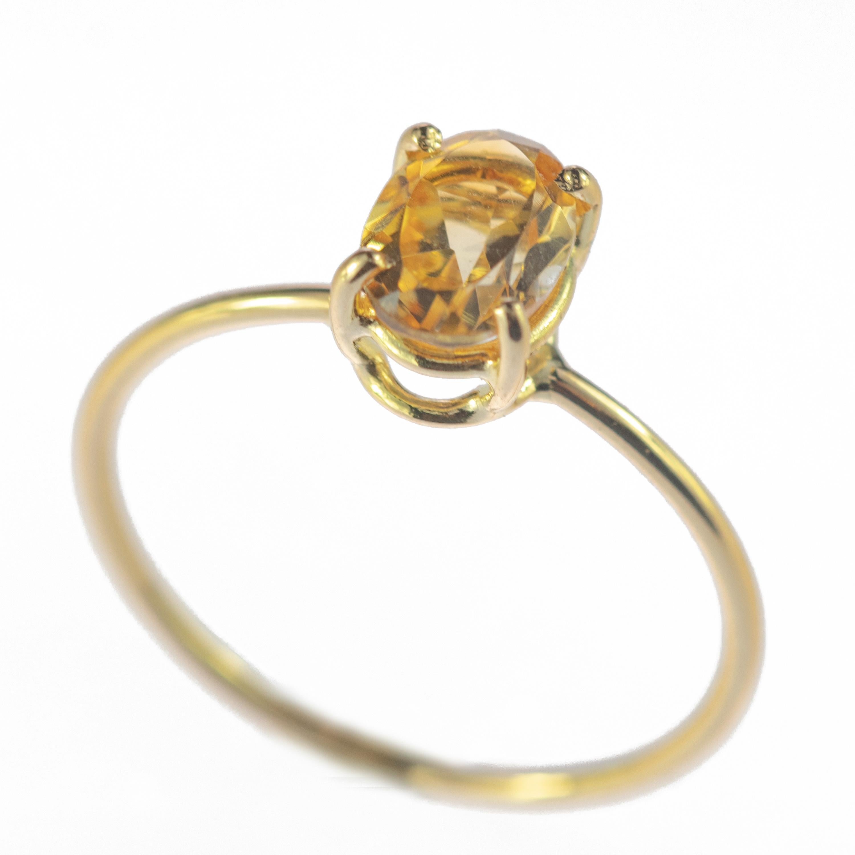 yellow quartz ring