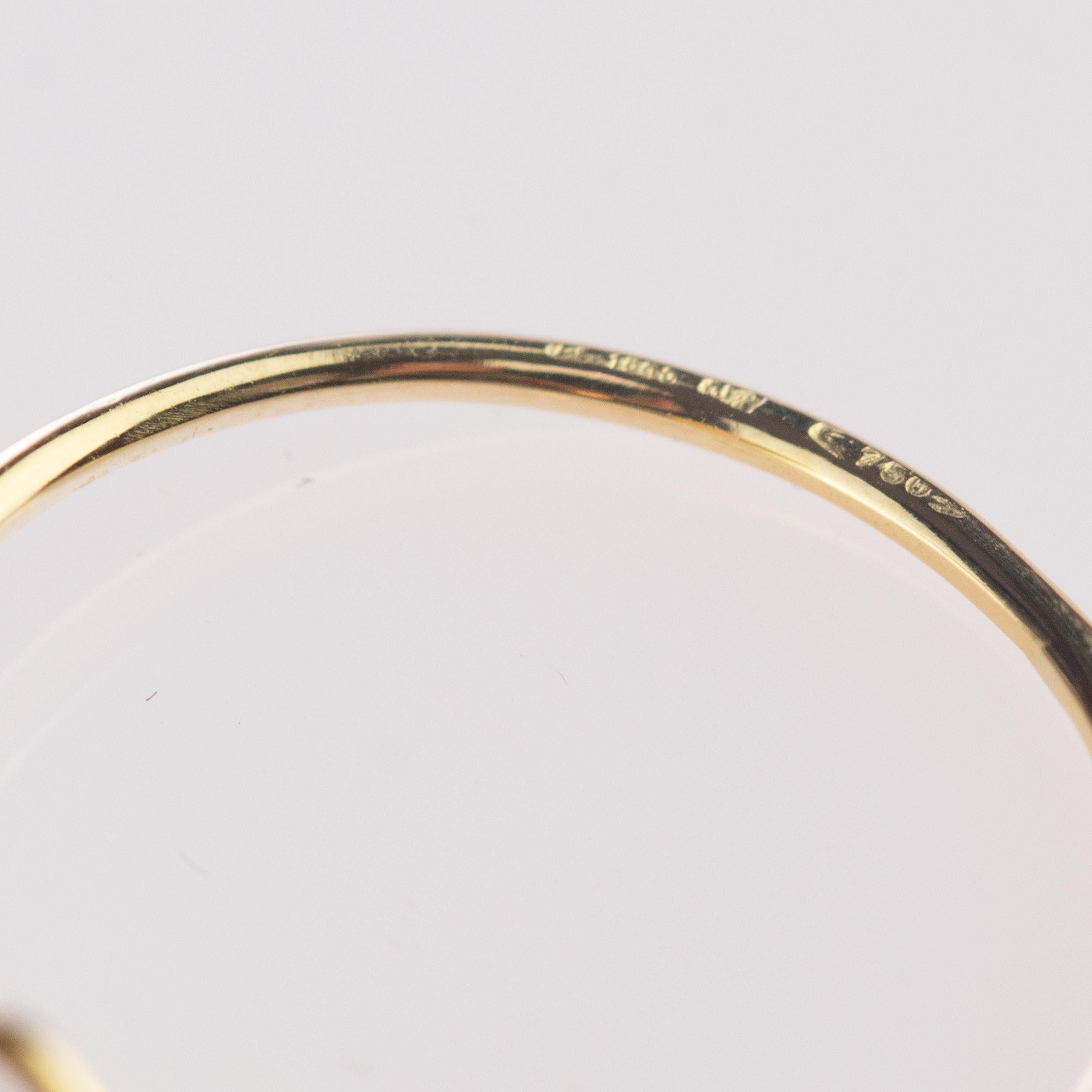 Intini Jewels Bague cocktail chic en or jaune 18 carats avec rubellite ovale, faite à la main en vente 3