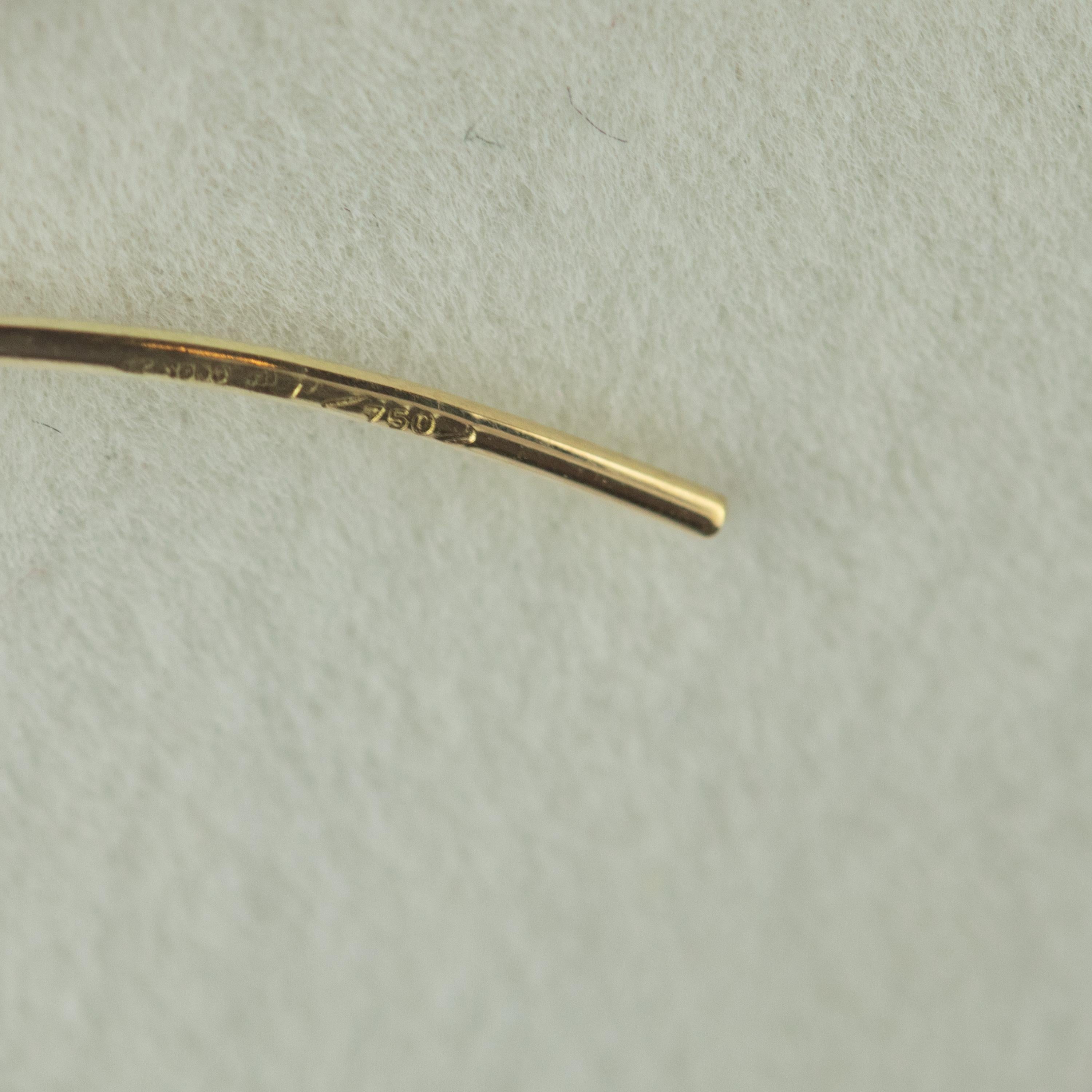 Intini Jewels 18 Karat Gelbgold Rosa Korallenblattblätter Tropfenohrringe mit Blättern im Angebot 2