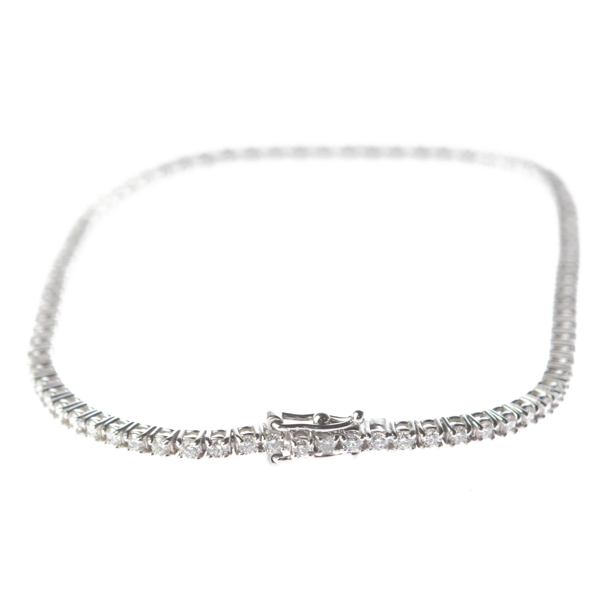 Intini Jewels Diamante de 1,81 quilates Pulsera de cóctel de tenis tejida en oro de 18 quilates en venta 1