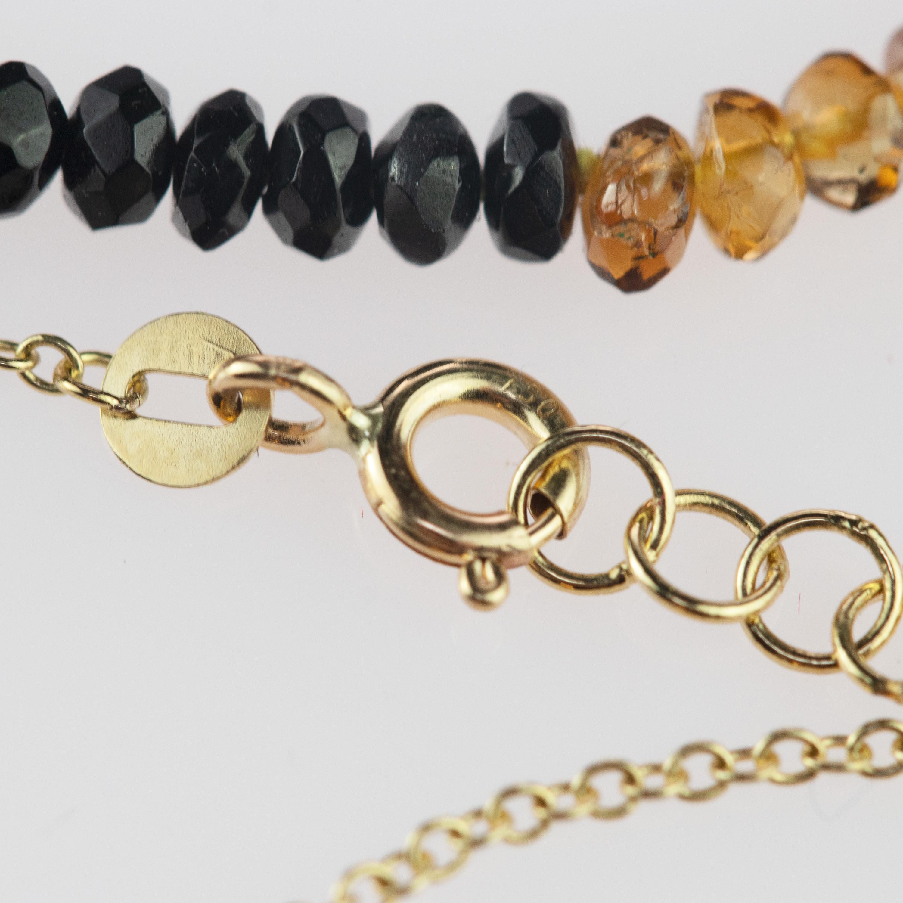 Intini Jewels - Collana di perline da cocktail con tormalina a catena in oro 9 kt. In condizioni Nuovo in vendita a Milano, IT