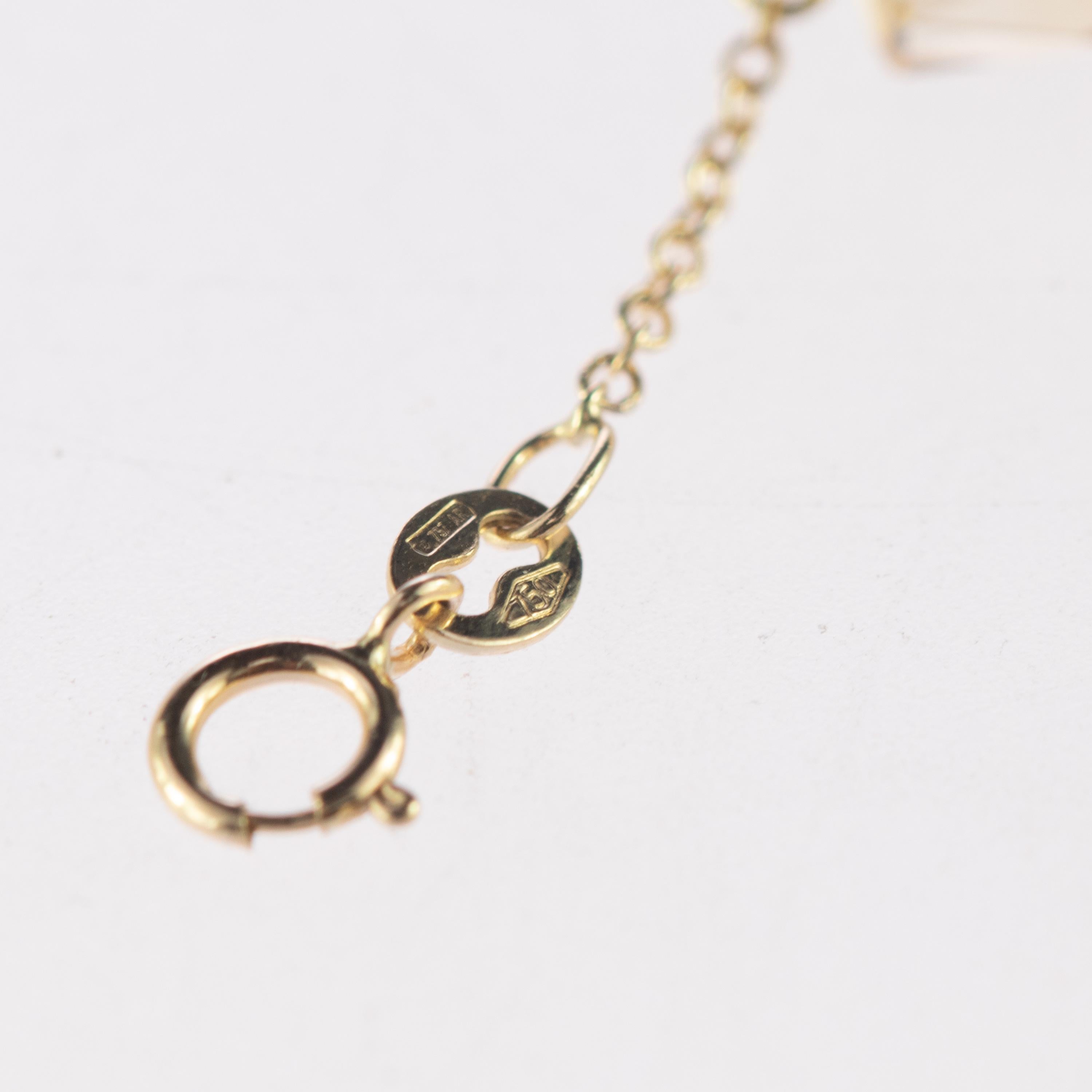 Art Nouveau Intini Jewels 9 Karat Yellow Gold Chain Citrine Tubets Anklet Handmade Bracelet For Sale