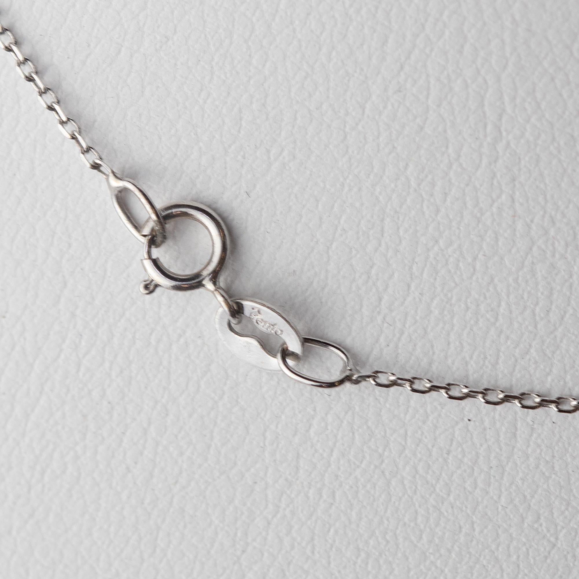 Intini Jewels, collier cocktail moderne à chaîne en or blanc 18 carats avec diamants noirs Unisexe en vente