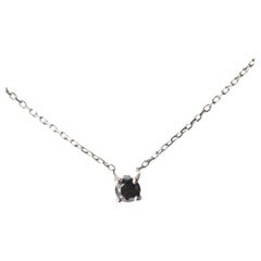 Intini Jewels Black Diamond 18 Karat White Gold Chain Modern Cocktail Necklace