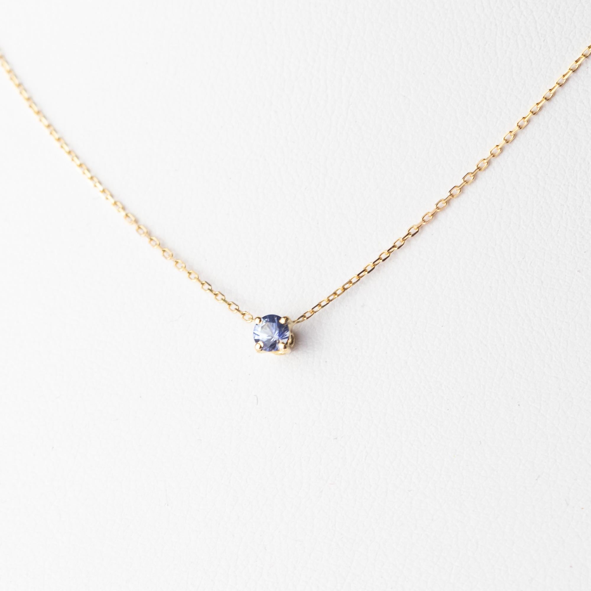 Moderno Intini Jewels - Collana da cocktail moderna con catena in oro giallo 18 carati - zaffiro blu in vendita