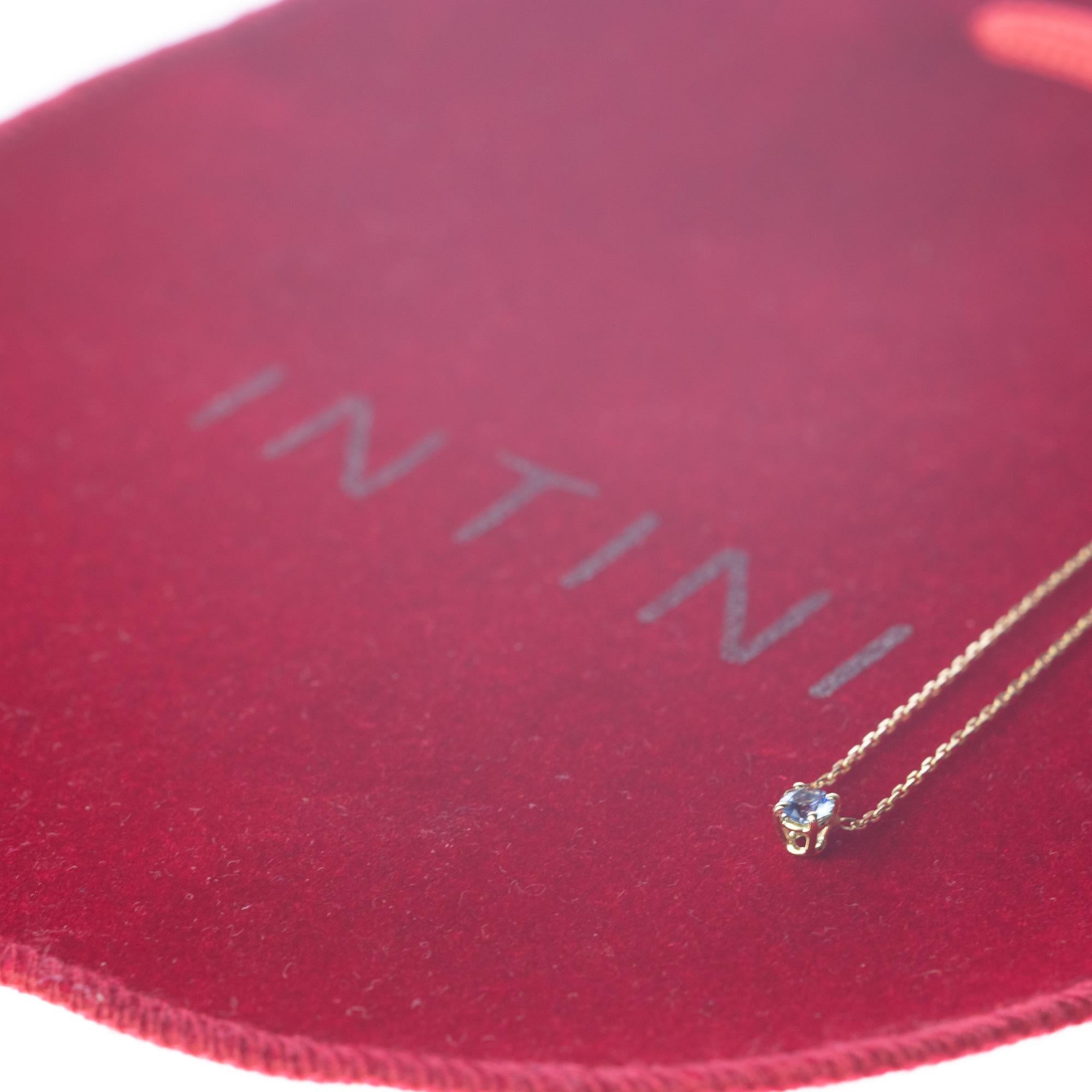 Intini Jewels - Collana da cocktail moderna con catena in oro giallo 18 carati - zaffiro blu In condizioni Nuovo in vendita a Milano, IT