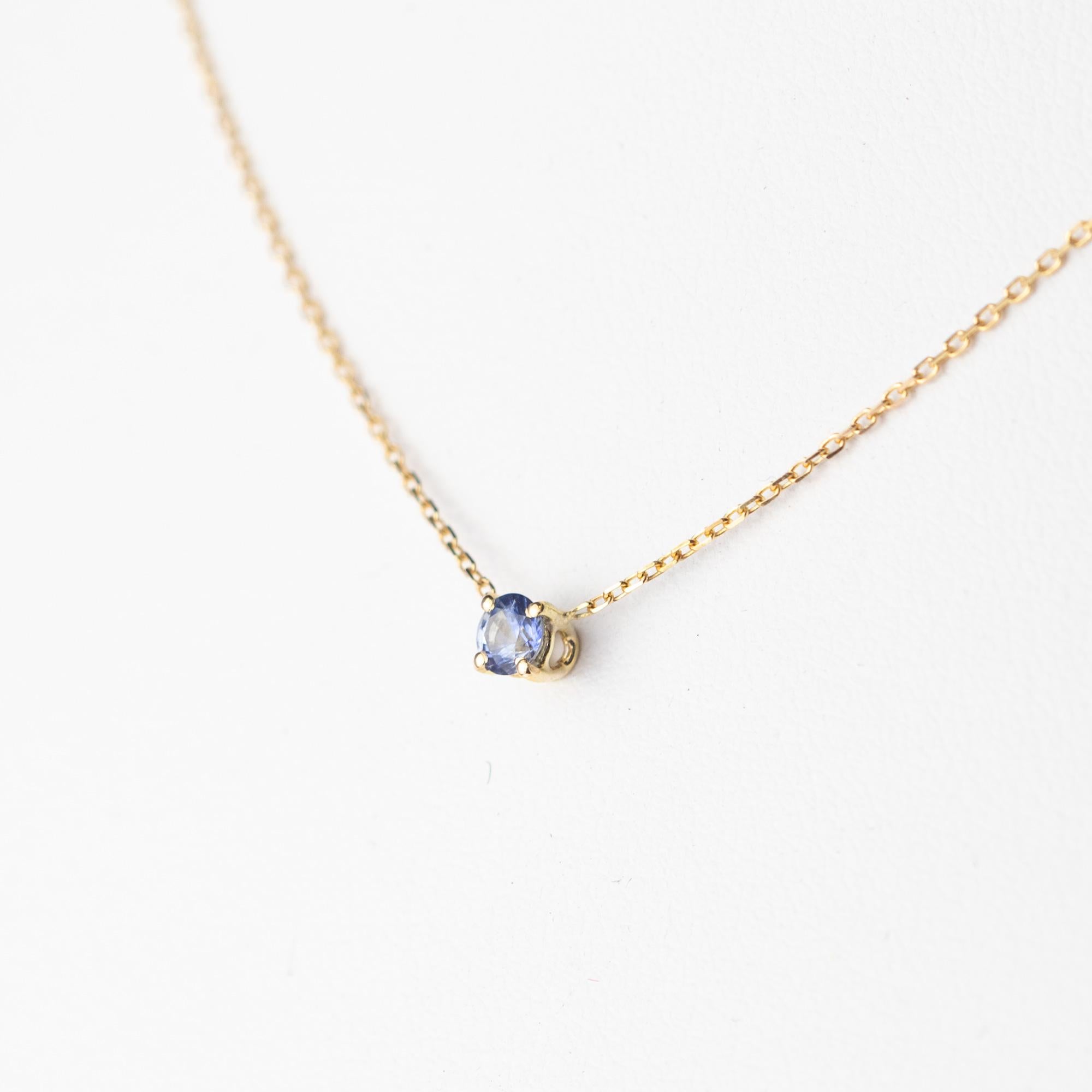 Intini Jewels - Collana da cocktail moderna con catena in oro giallo 18 carati - zaffiro blu in vendita 1