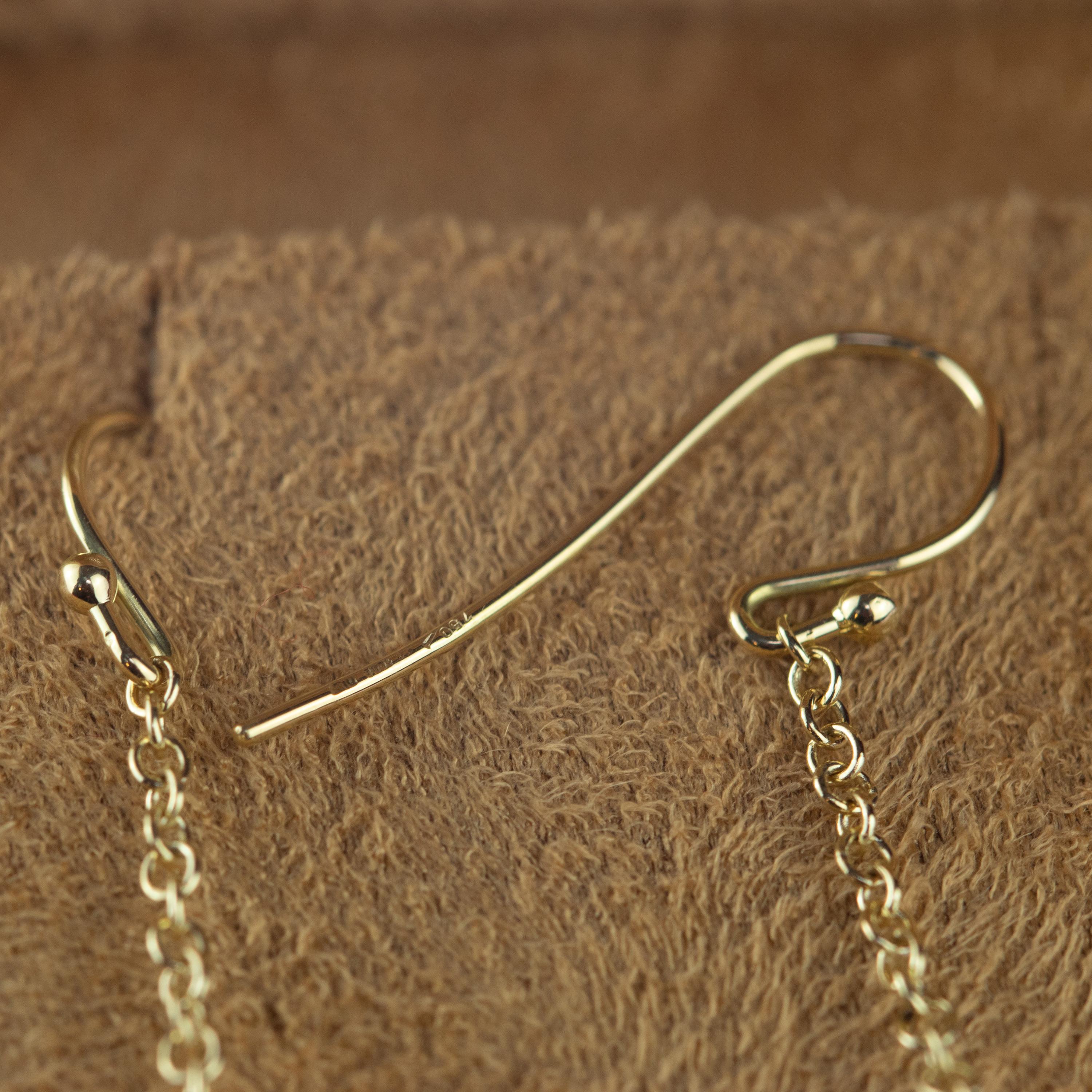 Intini Jewels Orecchini d'amore a goccia in oro giallo 18 carati con cuore di quarzo citrino e limone in vendita 3