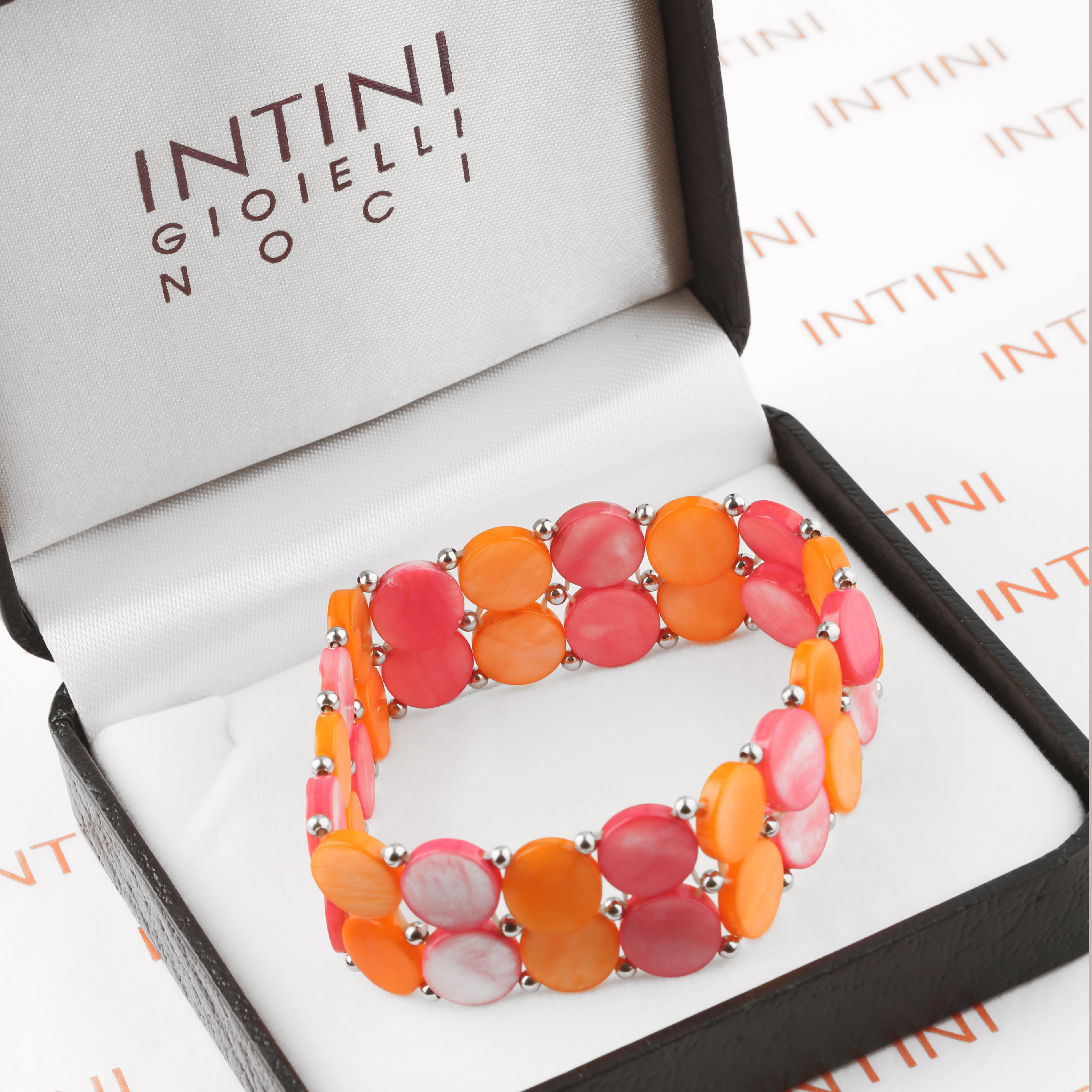 Intini Jewels Ágata de colores Icono Chica Regalo moderno para ella Pulsera elástica Artesano en venta
