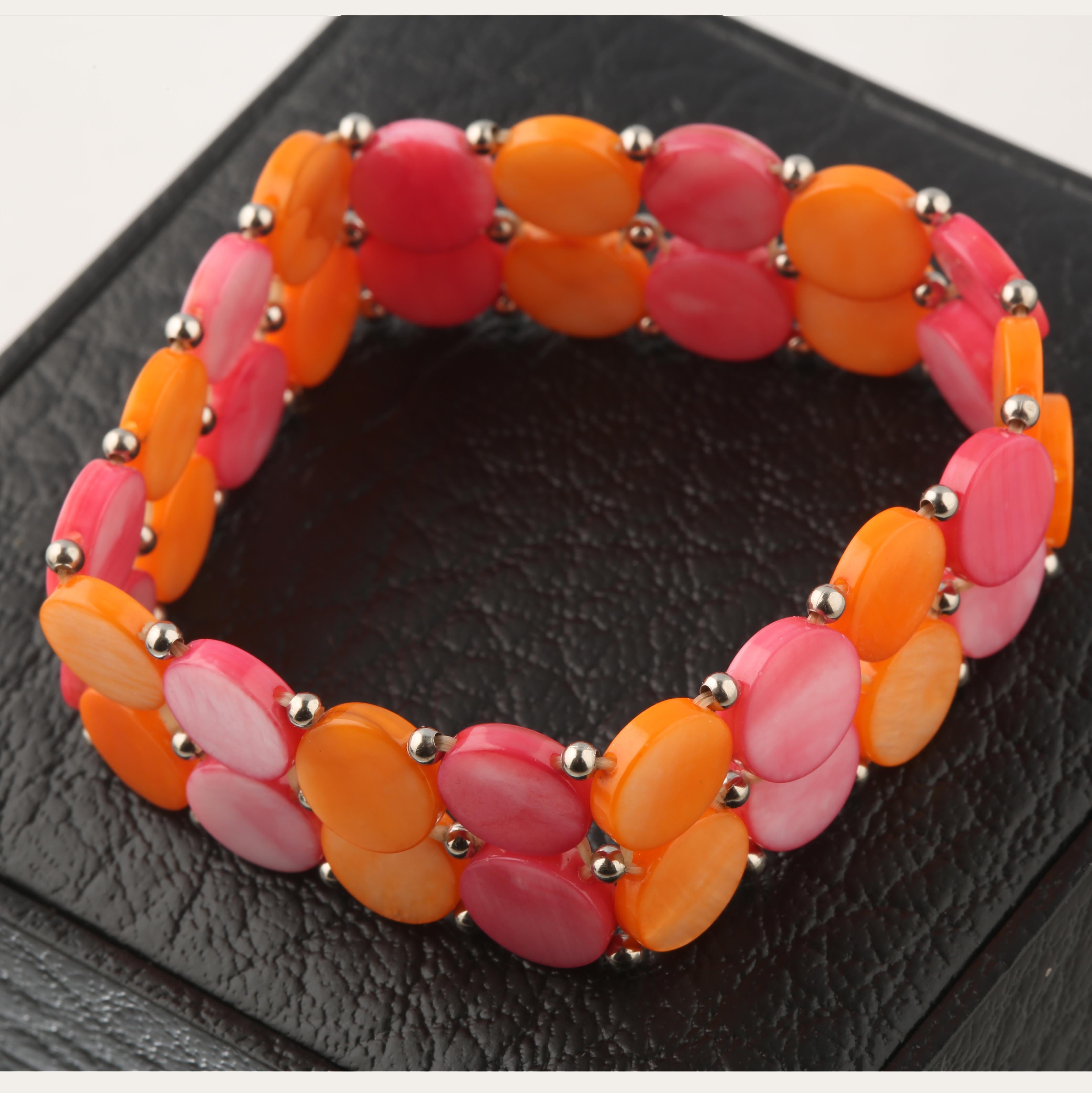 Femenino o masculino Intini Jewels Ágata de colores Icono Chica Regalo moderno para ella Pulsera elástica en venta