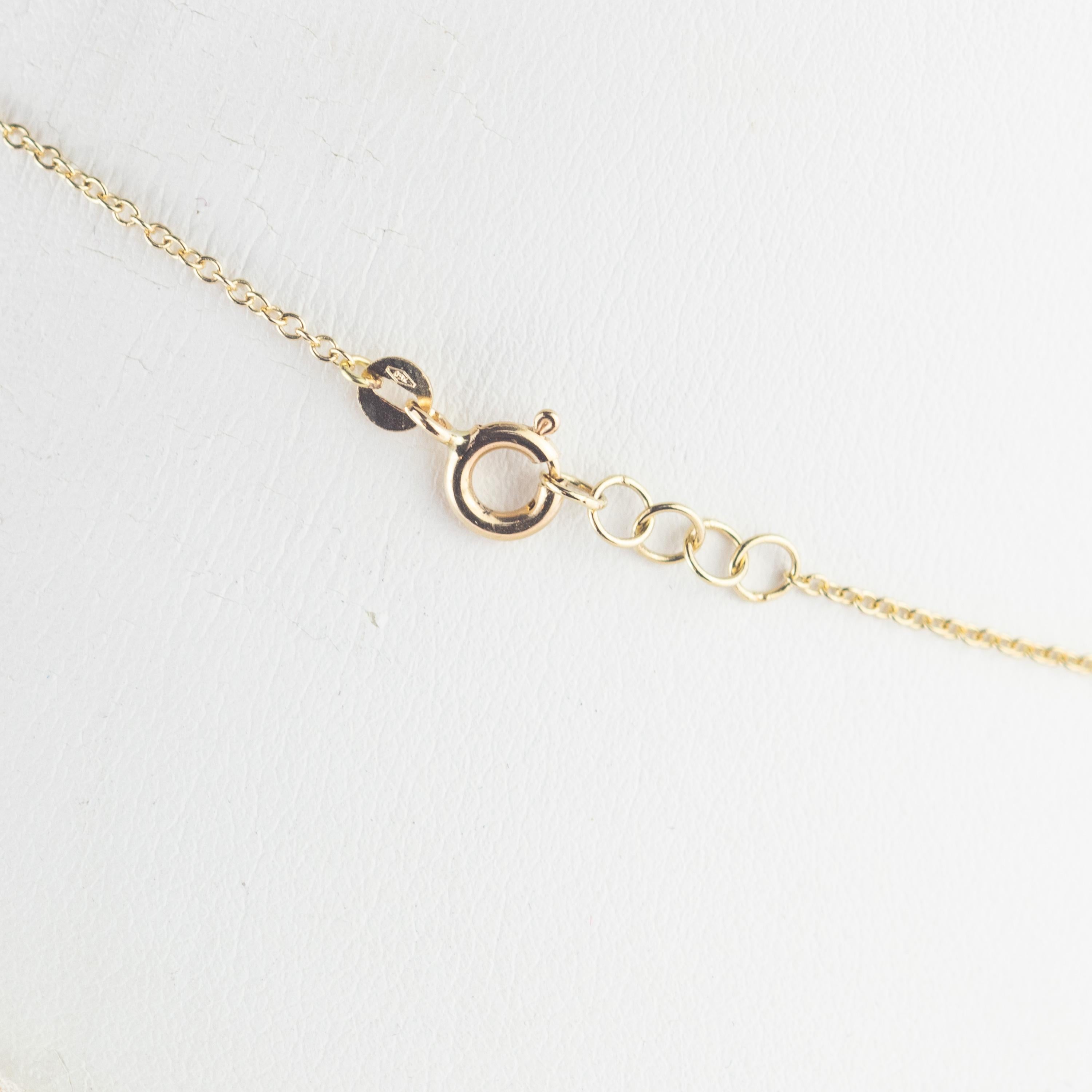 Intini Jewels Collana Chic con catena in oro 18 carati e smeraldi di corallo e madreperla in vendita 2