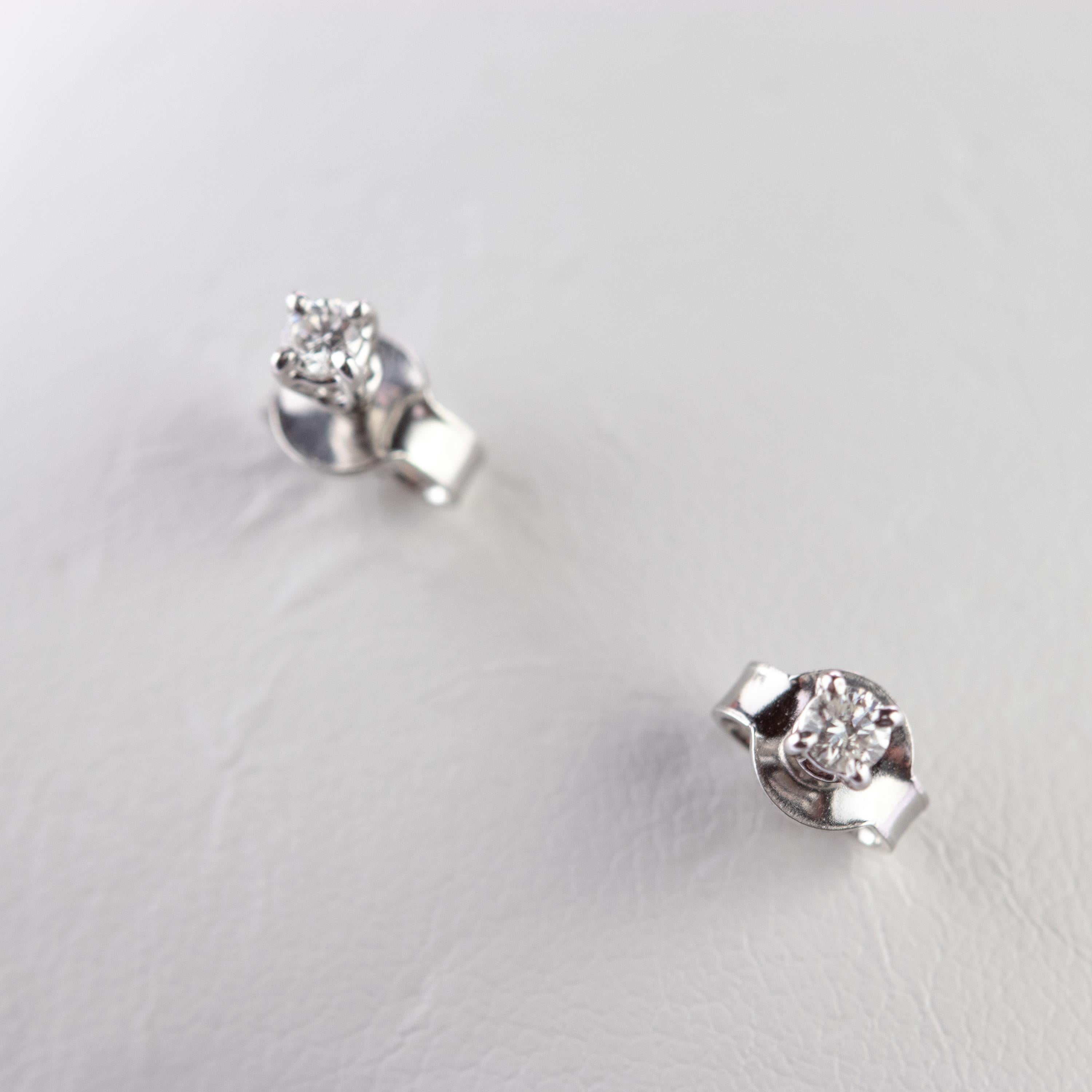 Intini Jewels Orecchini da cocktail con diamante punto luce in oro bianco 18 carati in vendita 4