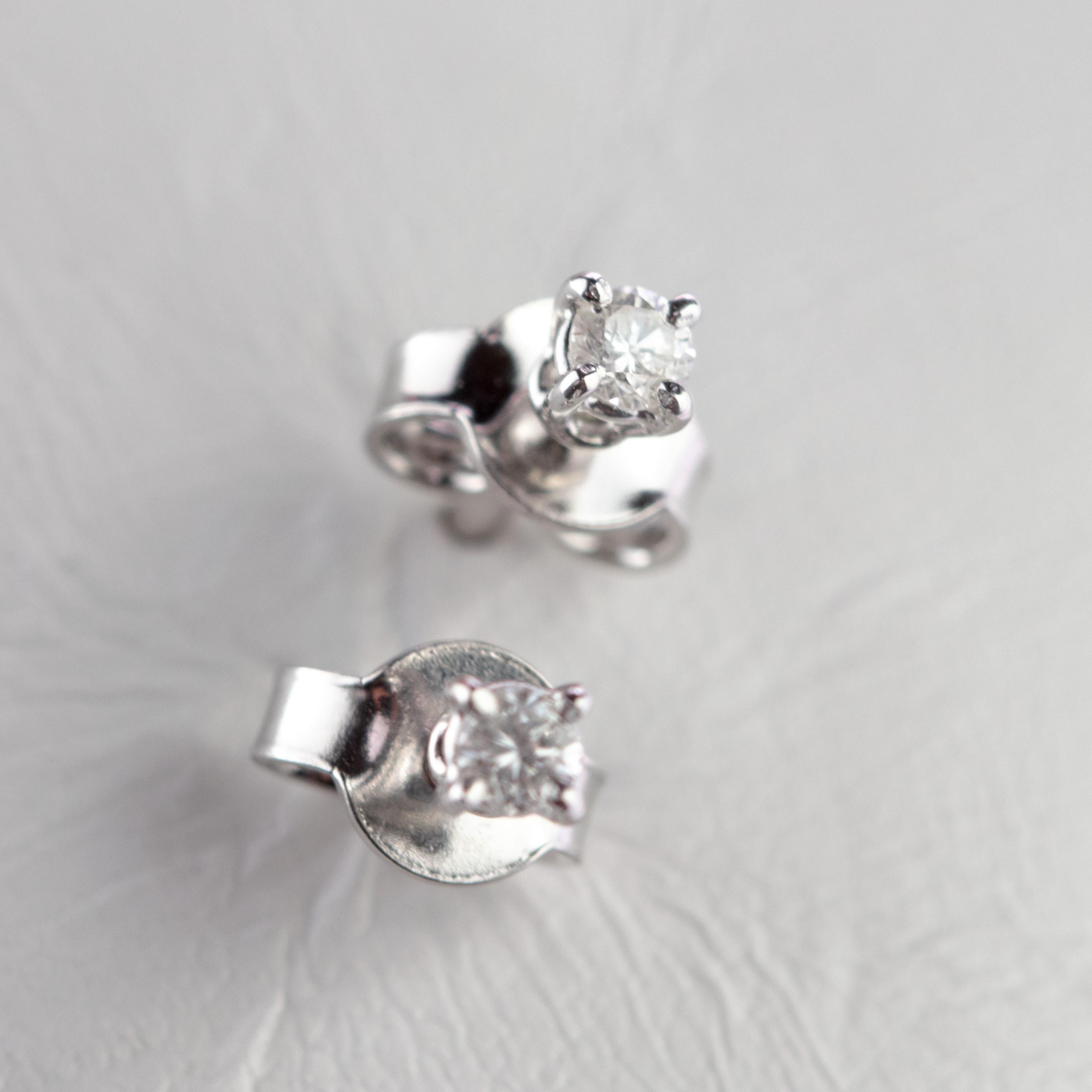 Donna Intini Jewels Orecchini da cocktail con diamante punto luce in oro bianco 18 carati in vendita