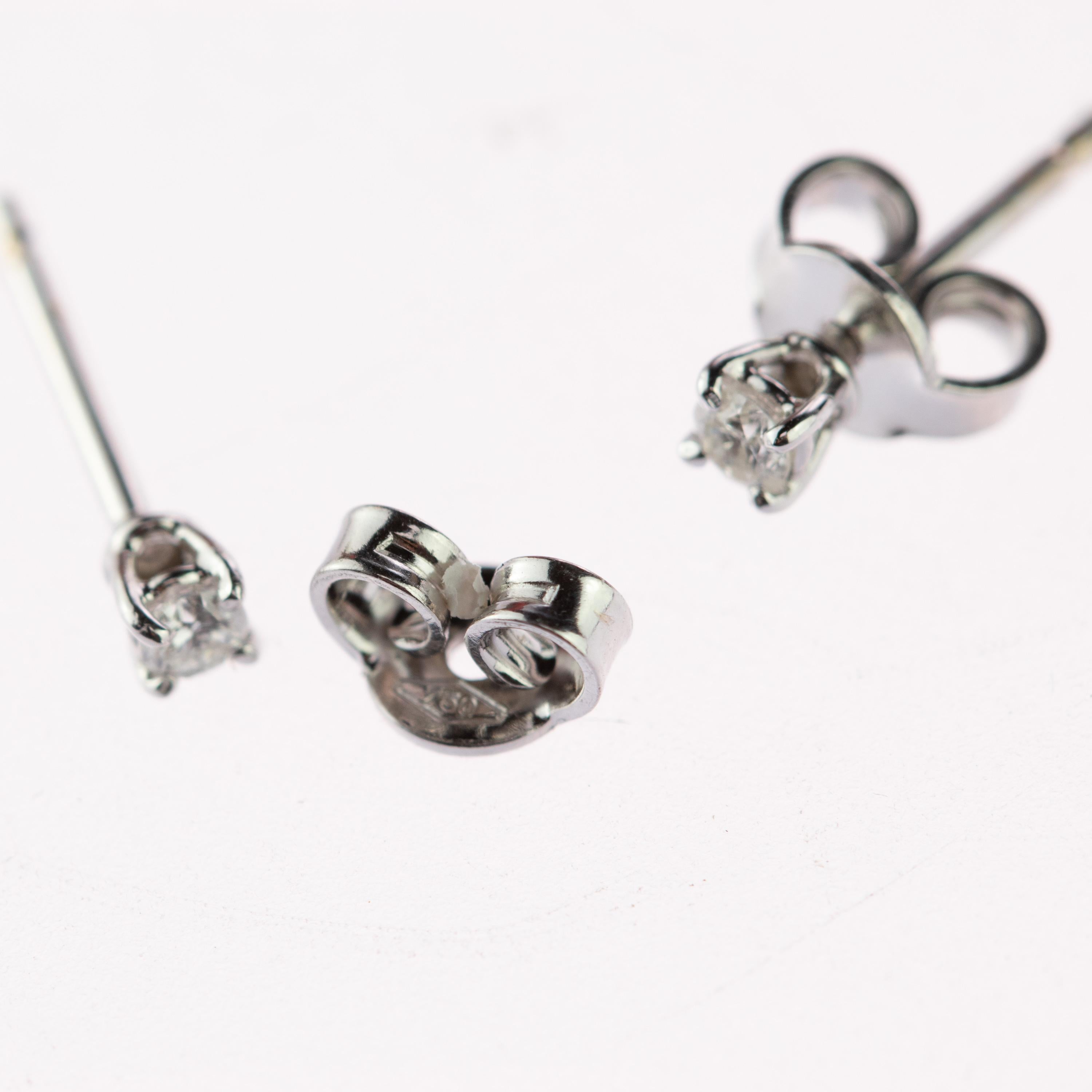 Intini Jewels Orecchini da cocktail con diamante punto luce in oro bianco 18 carati in vendita 6