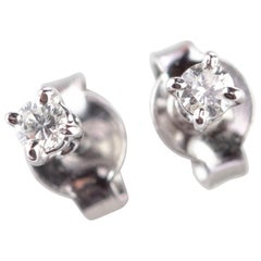 Intini Jewels Clous d
oreilles cocktail Point of Light en or blanc 18 carats et diamants