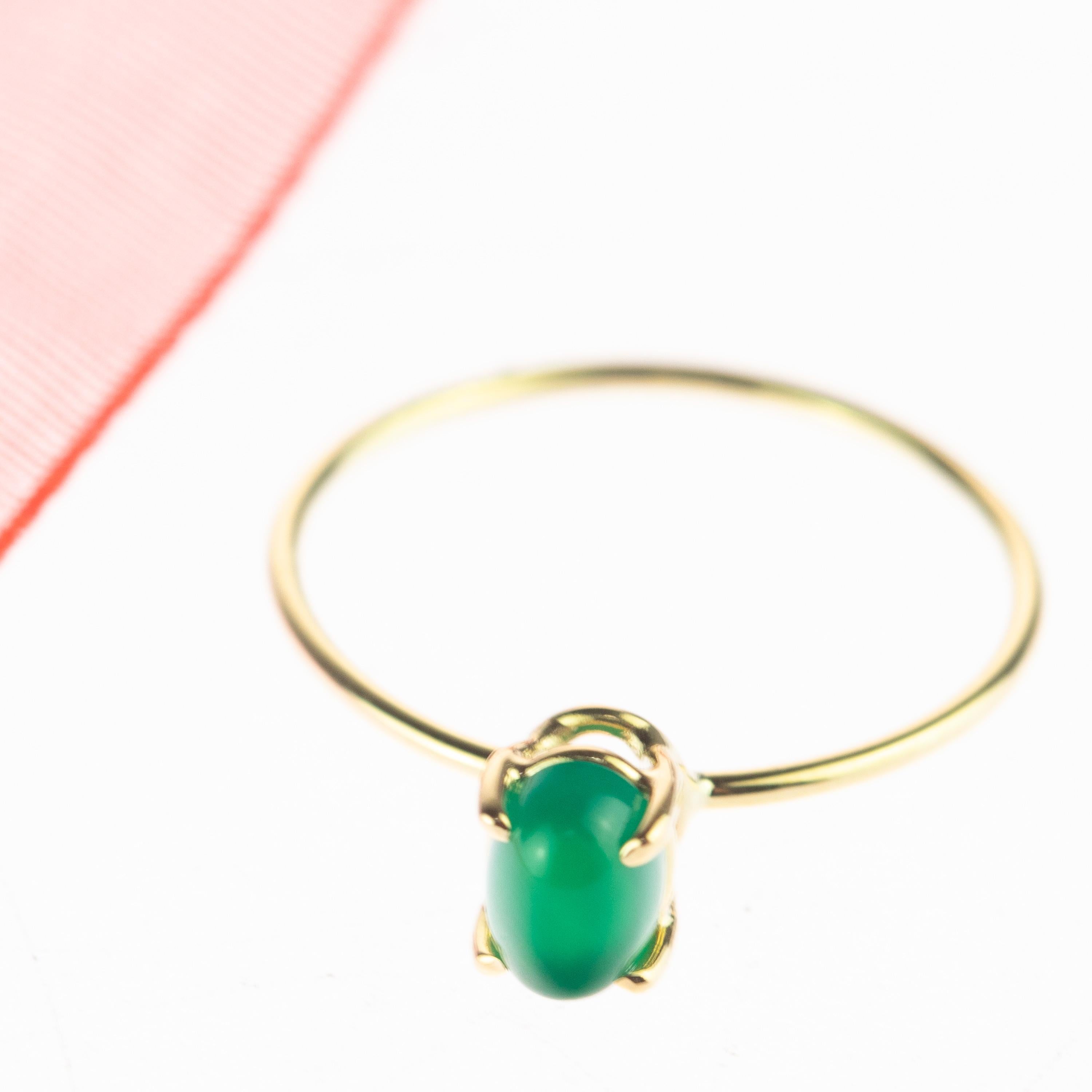 Intini Jewels Anello ovale d'amore romantico in oro giallo 18 carati Pasion in vendita 3