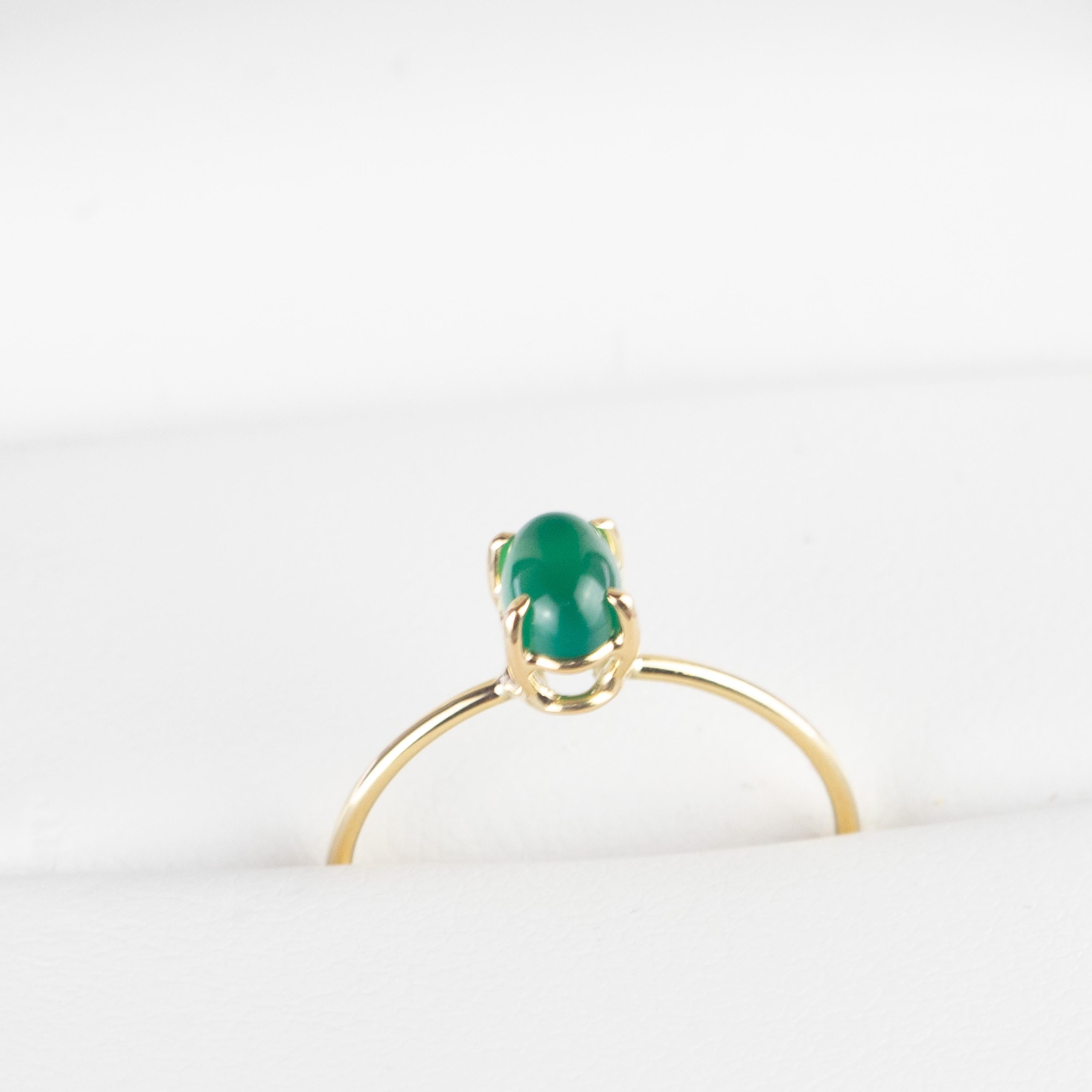 Intini Jewels Anello ovale d'amore romantico in oro giallo 18 carati Pasion in vendita 4