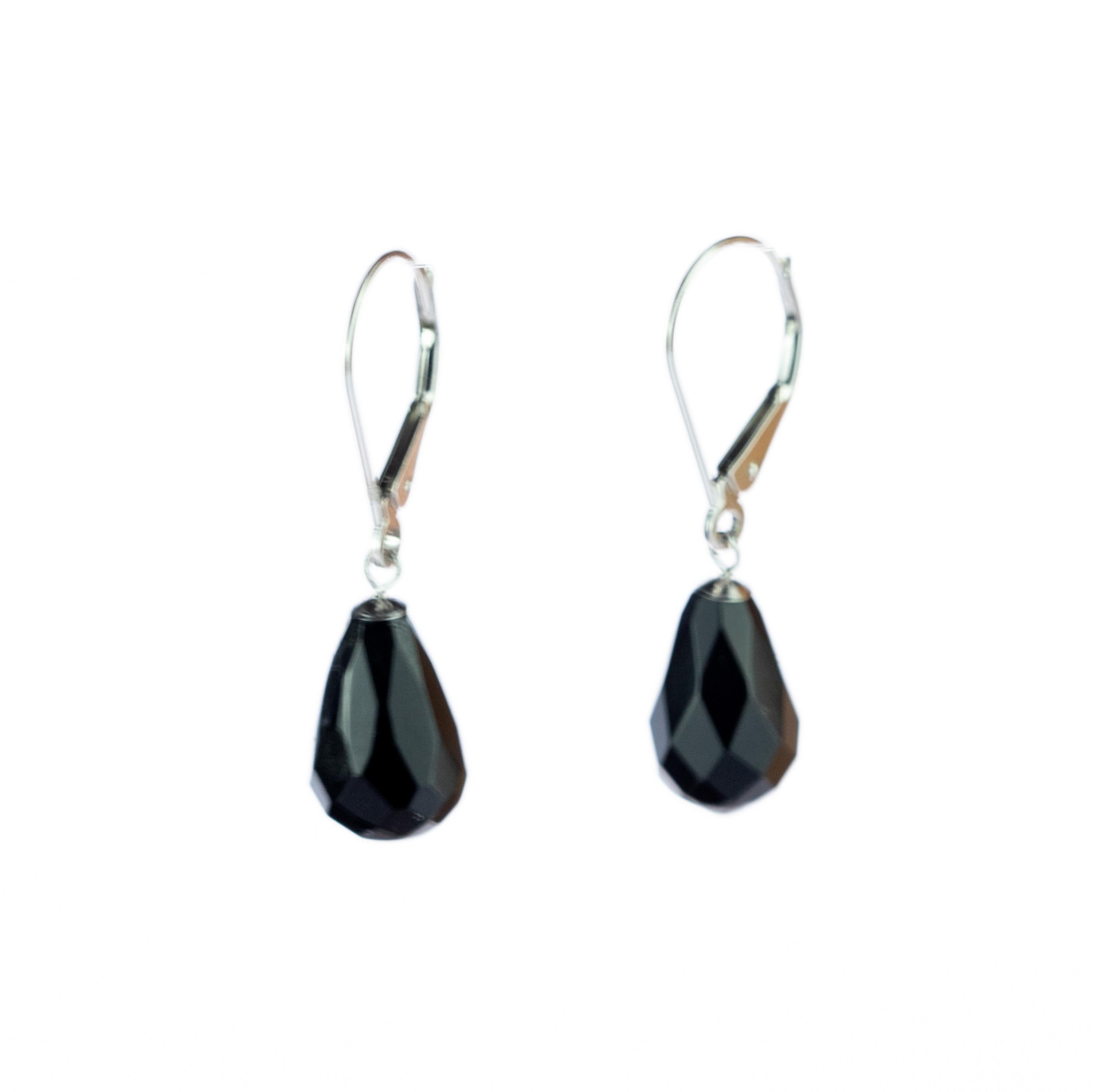 Intini Jewels Faceted Agate Drop 18 Karat White Gold Drop Leverback Earrings In New Condition For Sale In Milano, IT