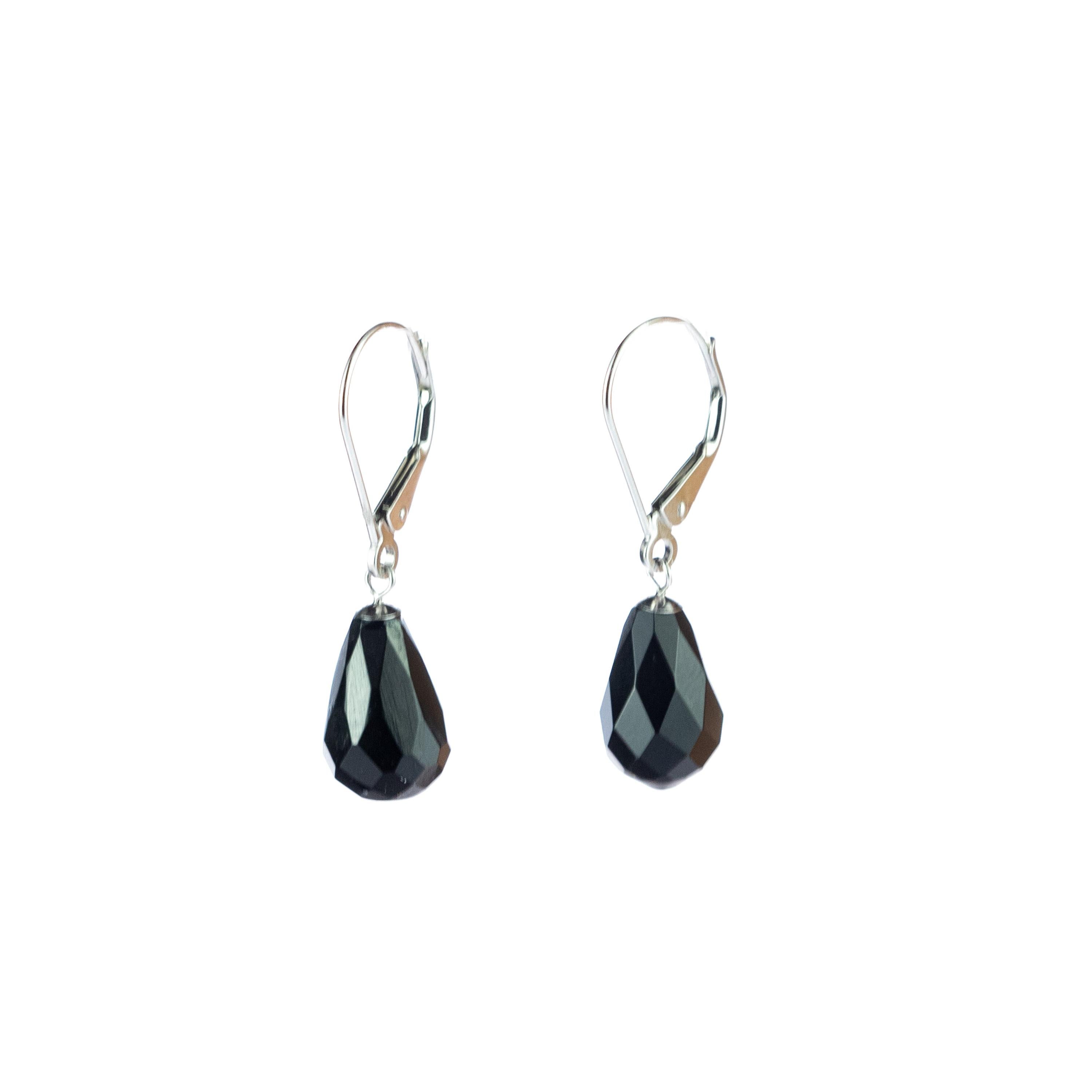 Intini Jewels Faceted Agate Drop 18 Karat White Gold Drop Leverback Earrings For Sale 3