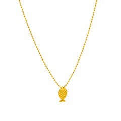 Intini Jewels Fish Pendant Summer Gold Plated Made in Italy Boho Chic Necklace