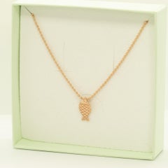 Intini Jewels Fish Pendant Summer Pink Rose Silver Pisces Boho Zodiac Necklace