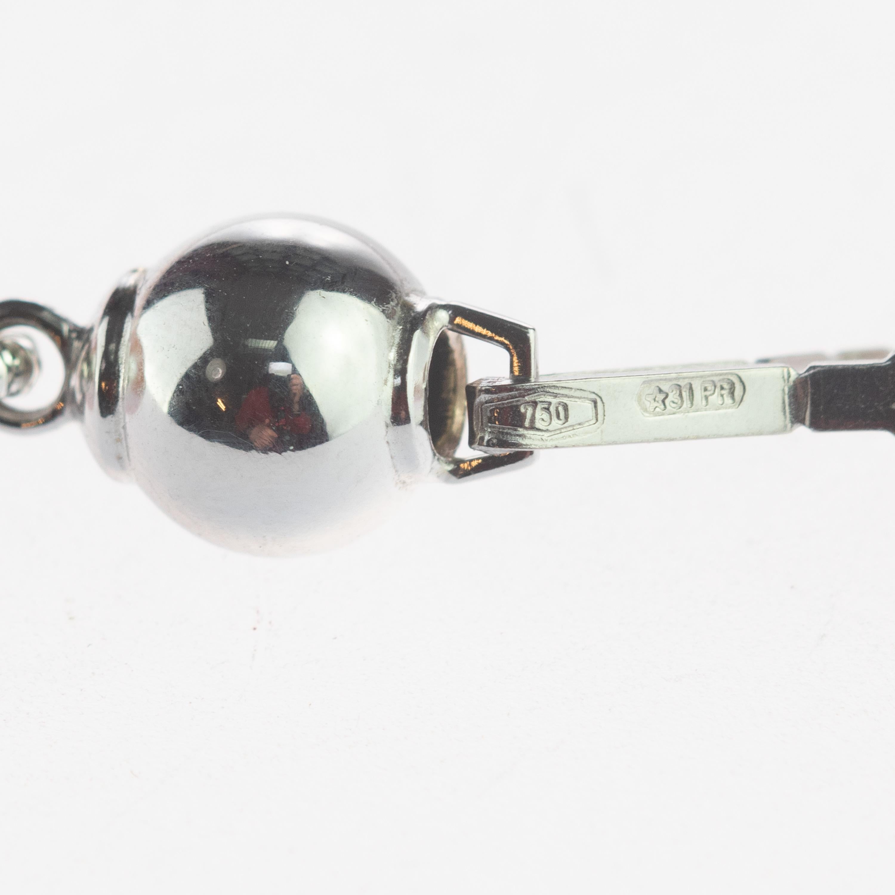 Intini Jewels Süßwasserperlen 14 Karat Weißgold Perlen Choker Chic Halskette im Angebot 4