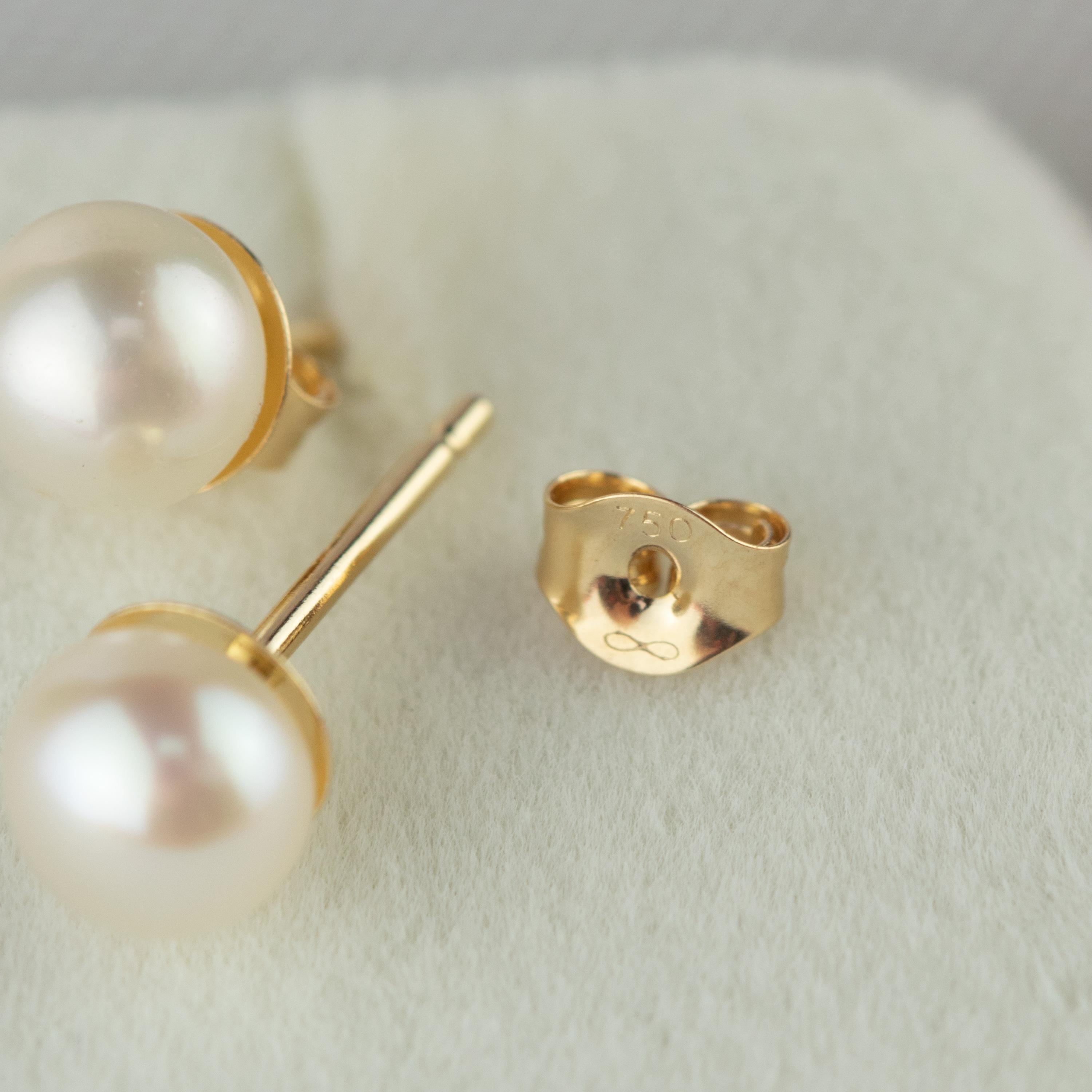 Intini Jewels Pendientes de cóctel con perla de agua dulce y baño de oro en venta 6