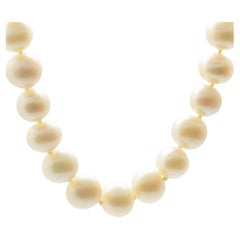 Intini Jewels Freshwater Round Pearl 18 Karat Yellow Gold Beaded AA Necklace