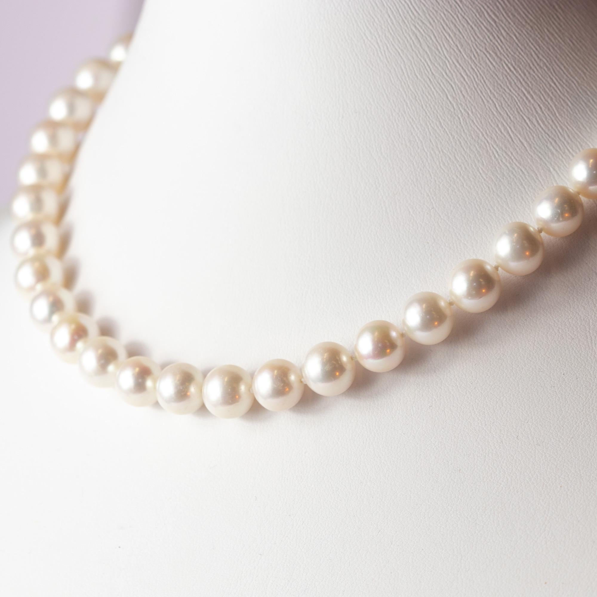 Intini Jewels Collar AAA de perlas redondas de agua dulce y cuentas de oro amarillo de 18 quilates en Nuevo estado para la venta en Milano, IT