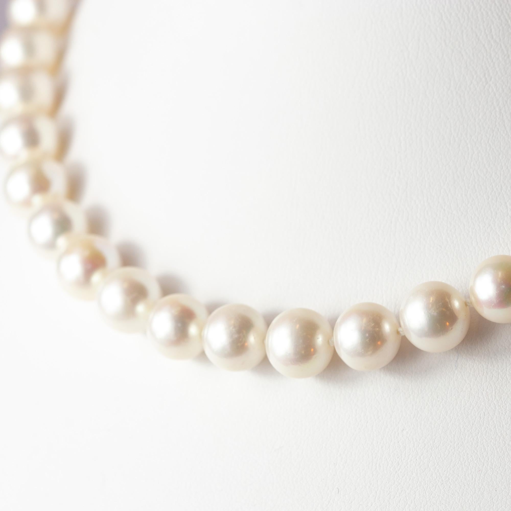 Intini Jewels Collar AAA de perlas redondas de agua dulce y cuentas de oro amarillo de 18 quilates en venta 1