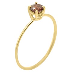 Intini Jewels Garnet 18 Karat Yellow Gold Band Handmade Cocktail Modern Ring