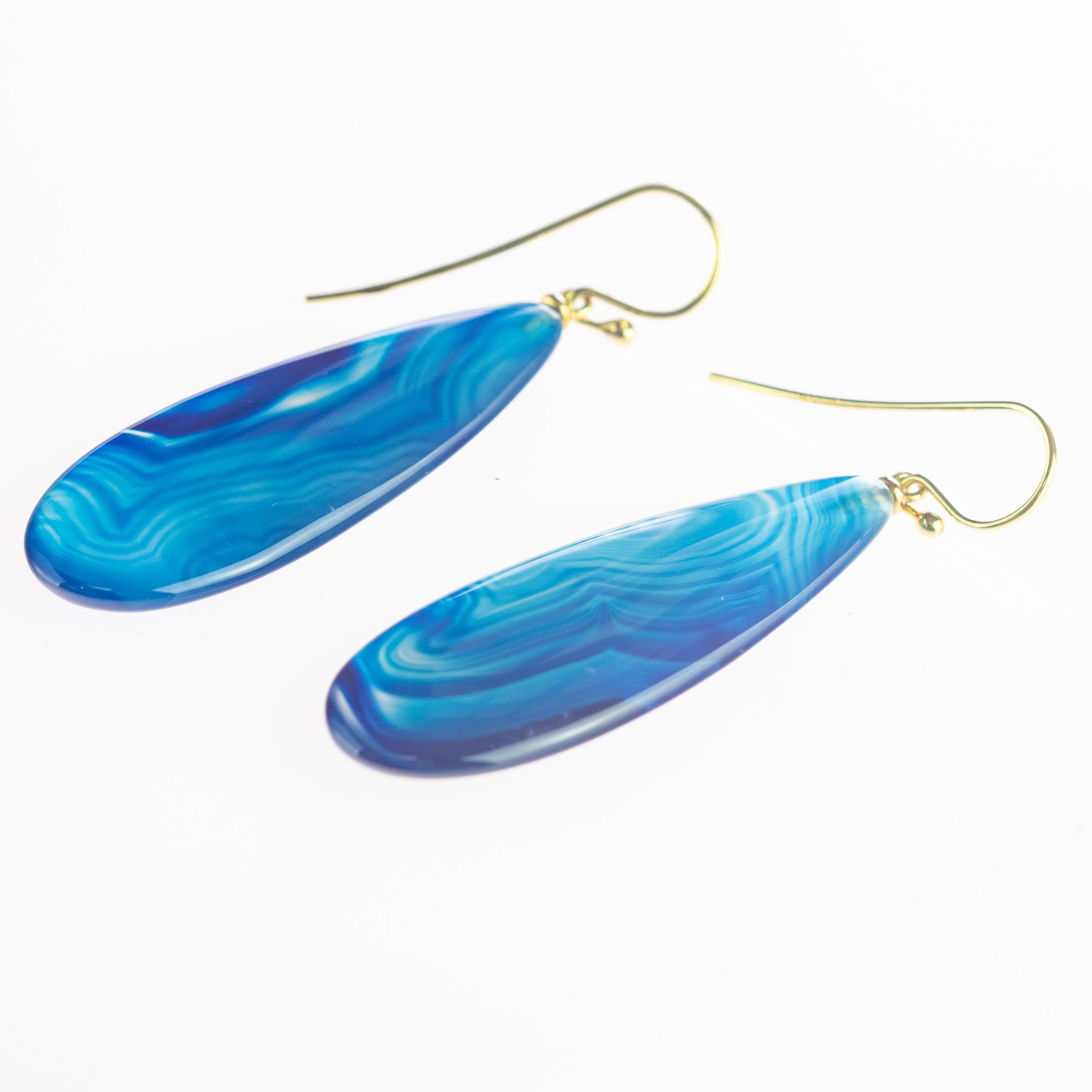 light blue and gold earrings