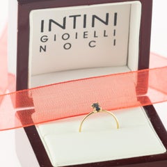 Intini Jewels Natural Blue Sapphire 9 Karat Gold Cocktail Handmade Modern Ring