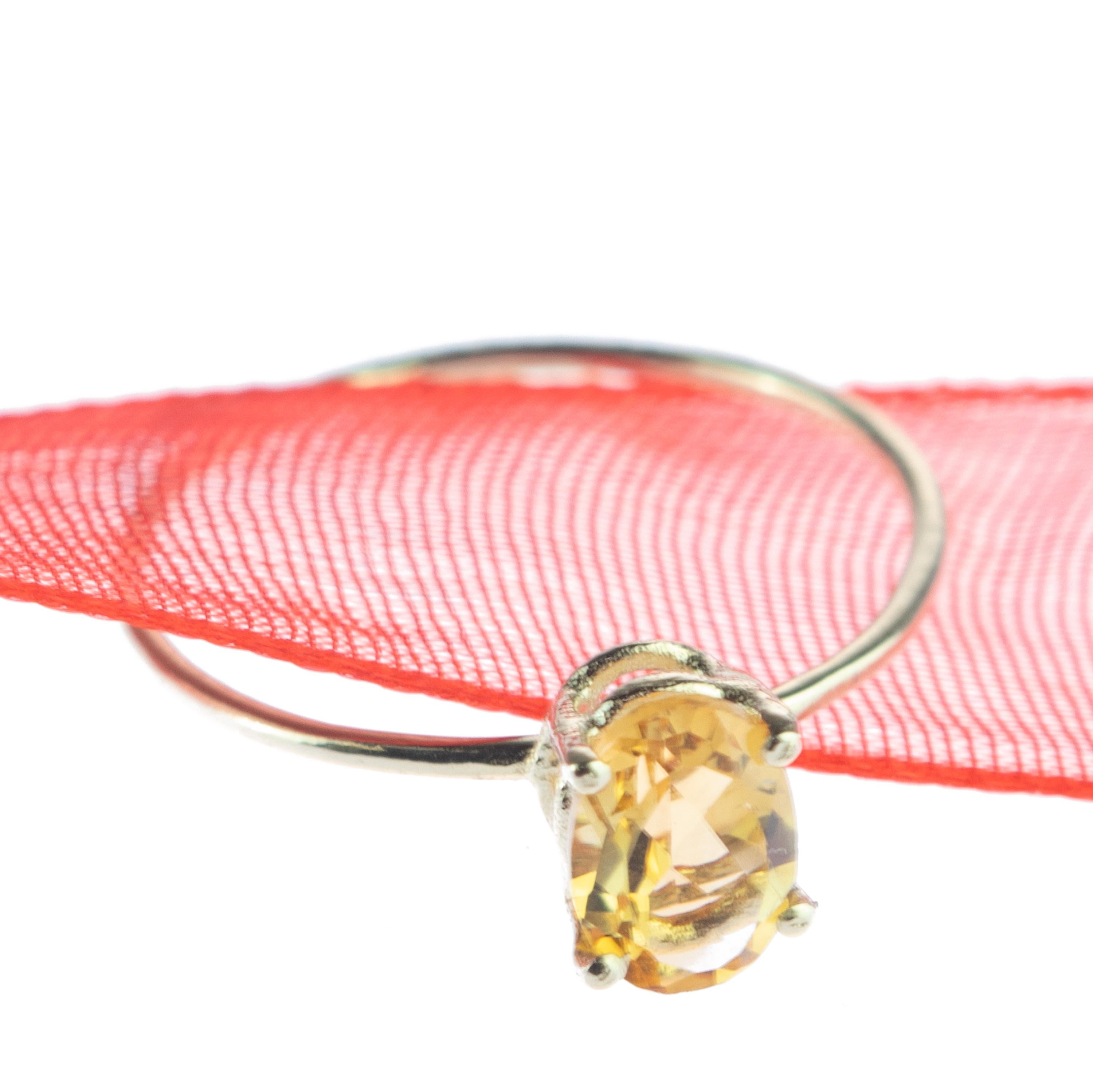 Intini Jewels Bague cocktail en or jaune 14 carats, quartz et citrine naturelle, faite à la main Neuf - En vente à Milano, IT