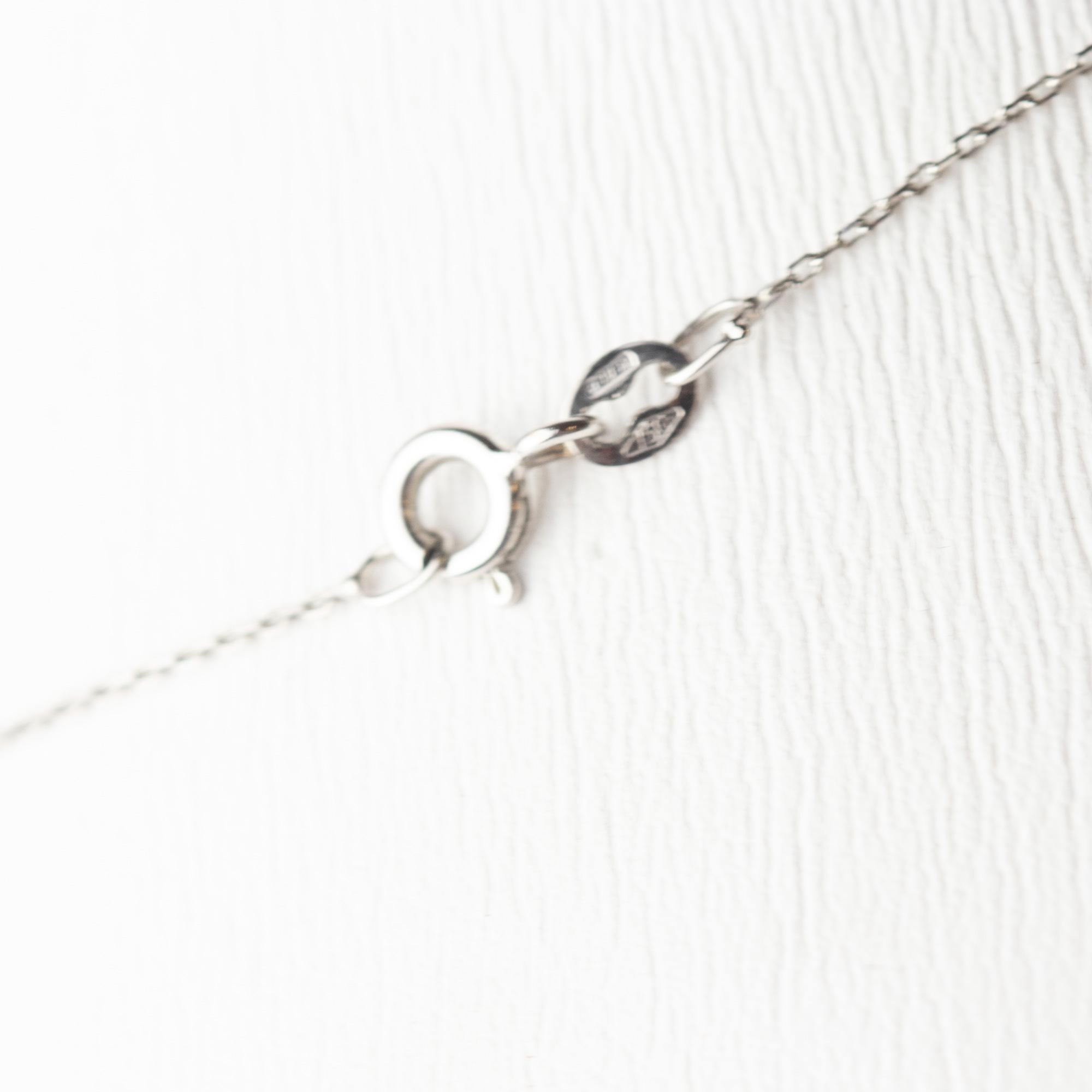 Intini Jewels Chic Cocktail-Halskette aus 18 Karat Weißgold mit natürlichem Smaragd von Intini (Moderne) im Angebot