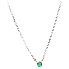 Intini Jewels Smeraldo naturale in oro bianco 18 carati Collana Chic Cocktail