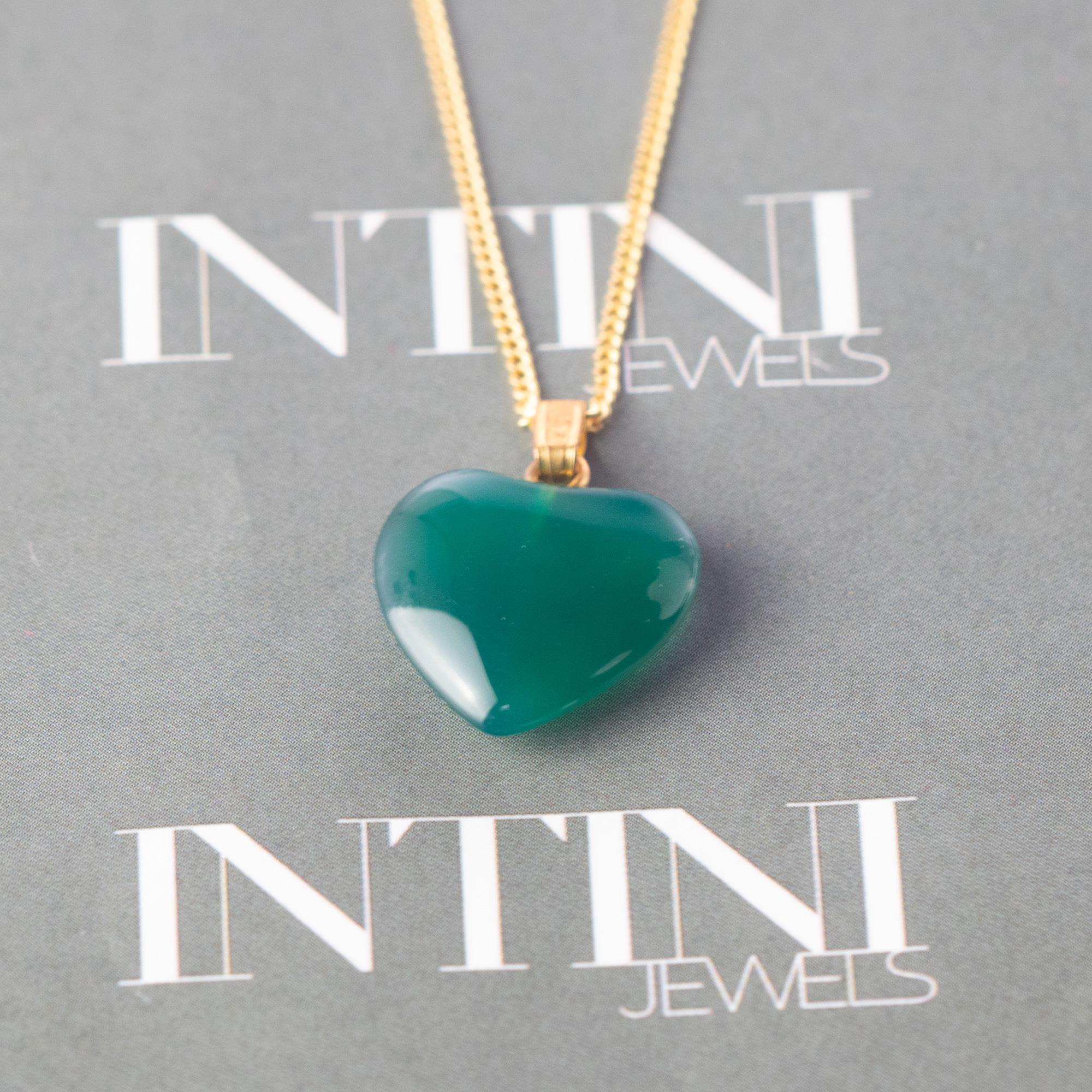 Intini Jewels Collier d'amour à pendentif cœur en or 18 carats et quartz naturel avec chaîne Neuf - En vente à Milano, IT