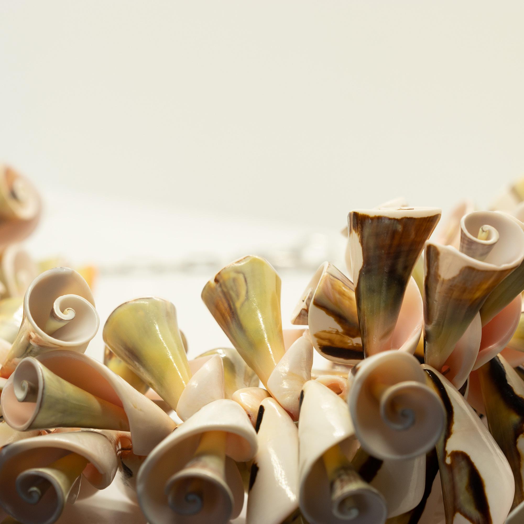 Intini Jewels Conchiglie marine naturali in argento 925 Collana estiva boho con perline in vendita 3