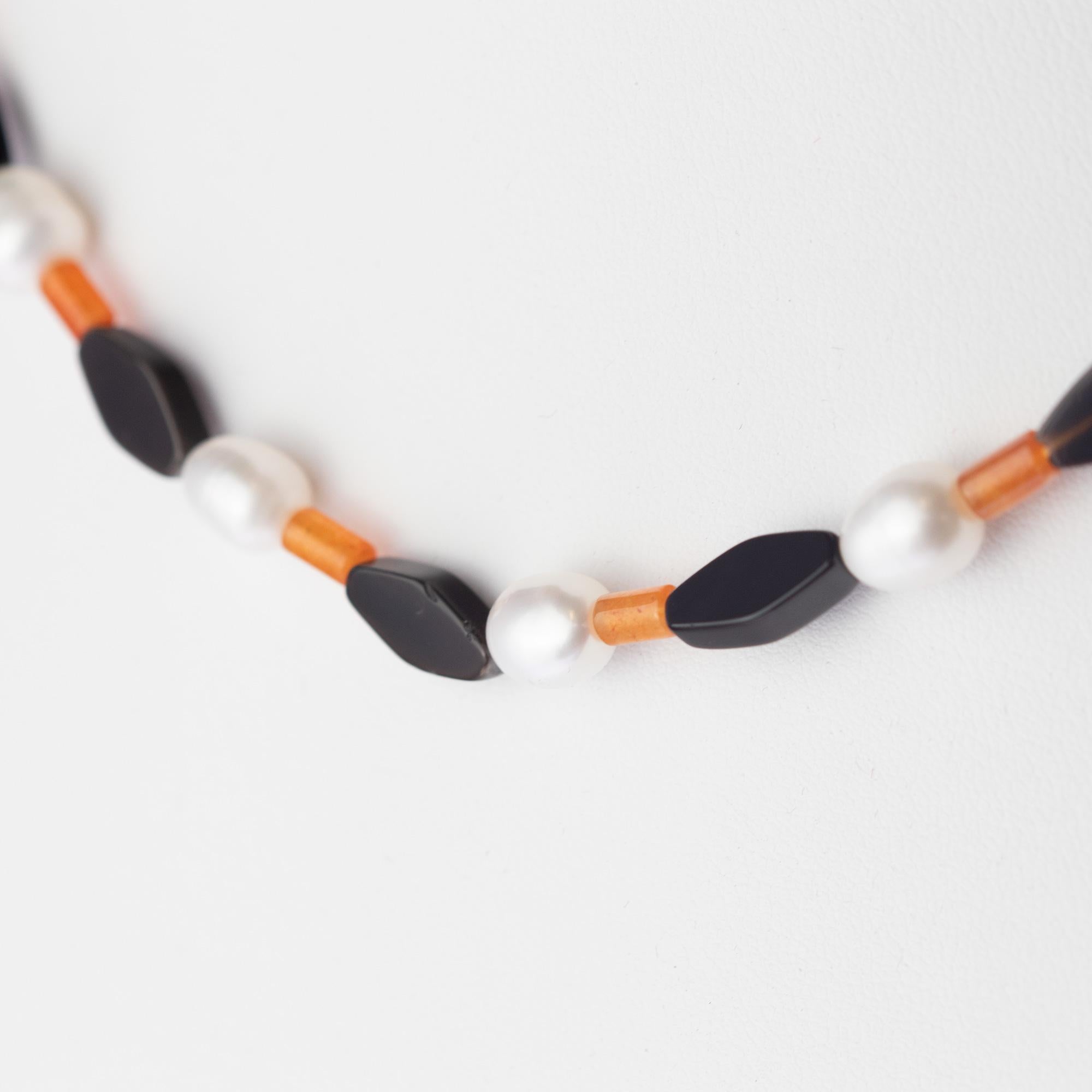 Intini Jewels Perla Ágata Aventurina Oro 18 Kilates Cóctel Collar Hecho a Mano Artista en venta