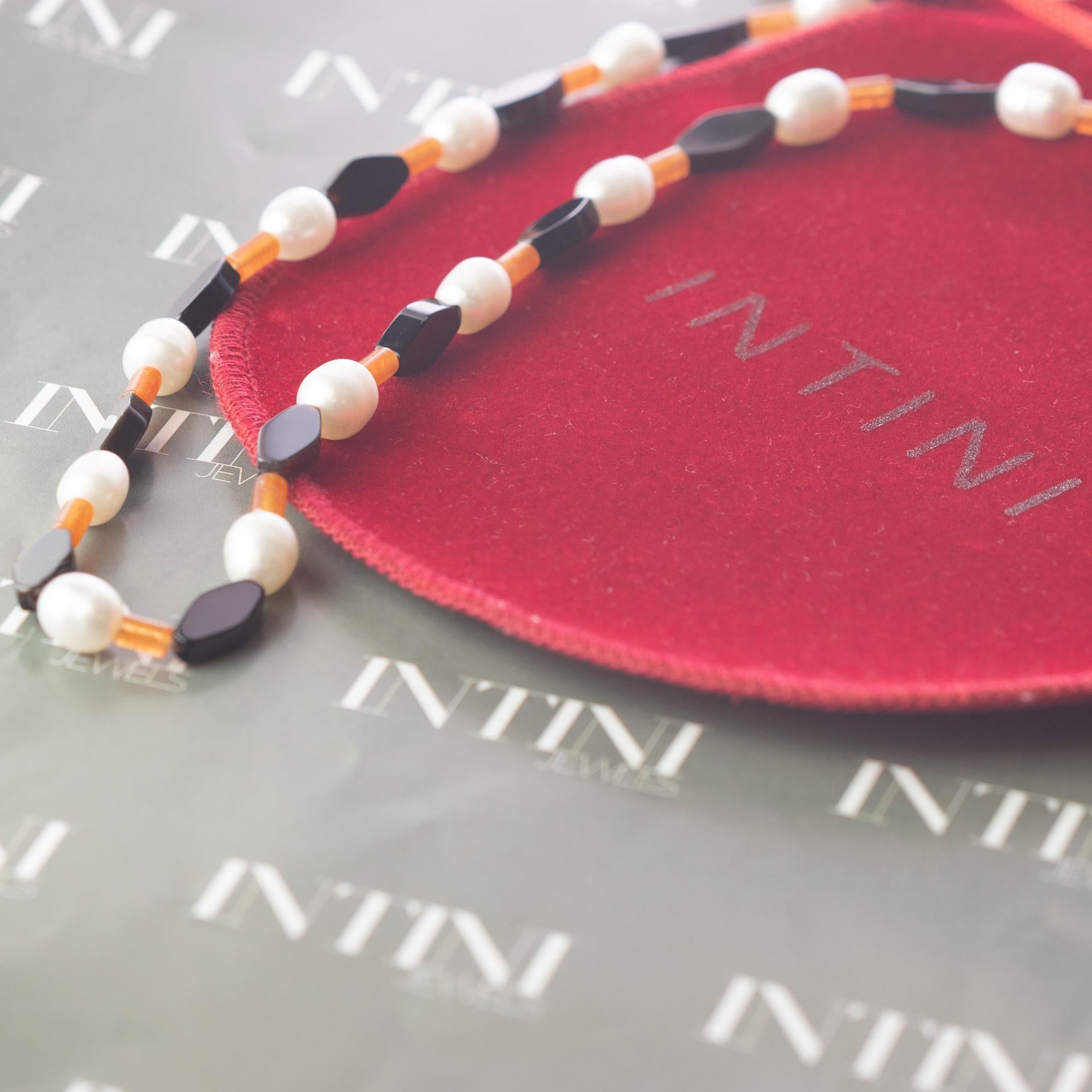 Intini Jewels Perla Ágata Aventurina Oro 18 Kilates Cóctel Collar Hecho a Mano Corte redondo en venta