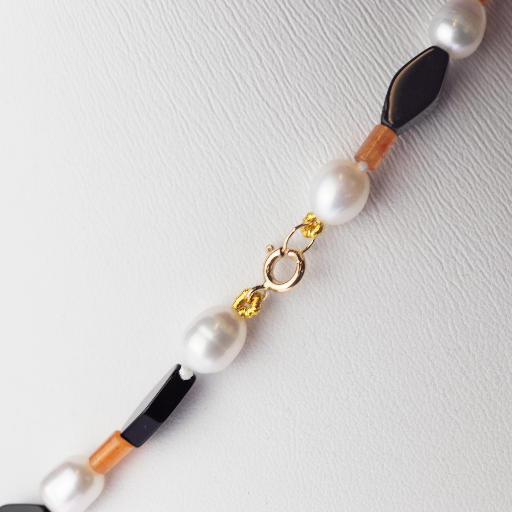 Intini Jewels Perla Ágata Aventurina Oro 18 Kilates Cóctel Collar Hecho a Mano en Nuevo estado para la venta en Milano, IT