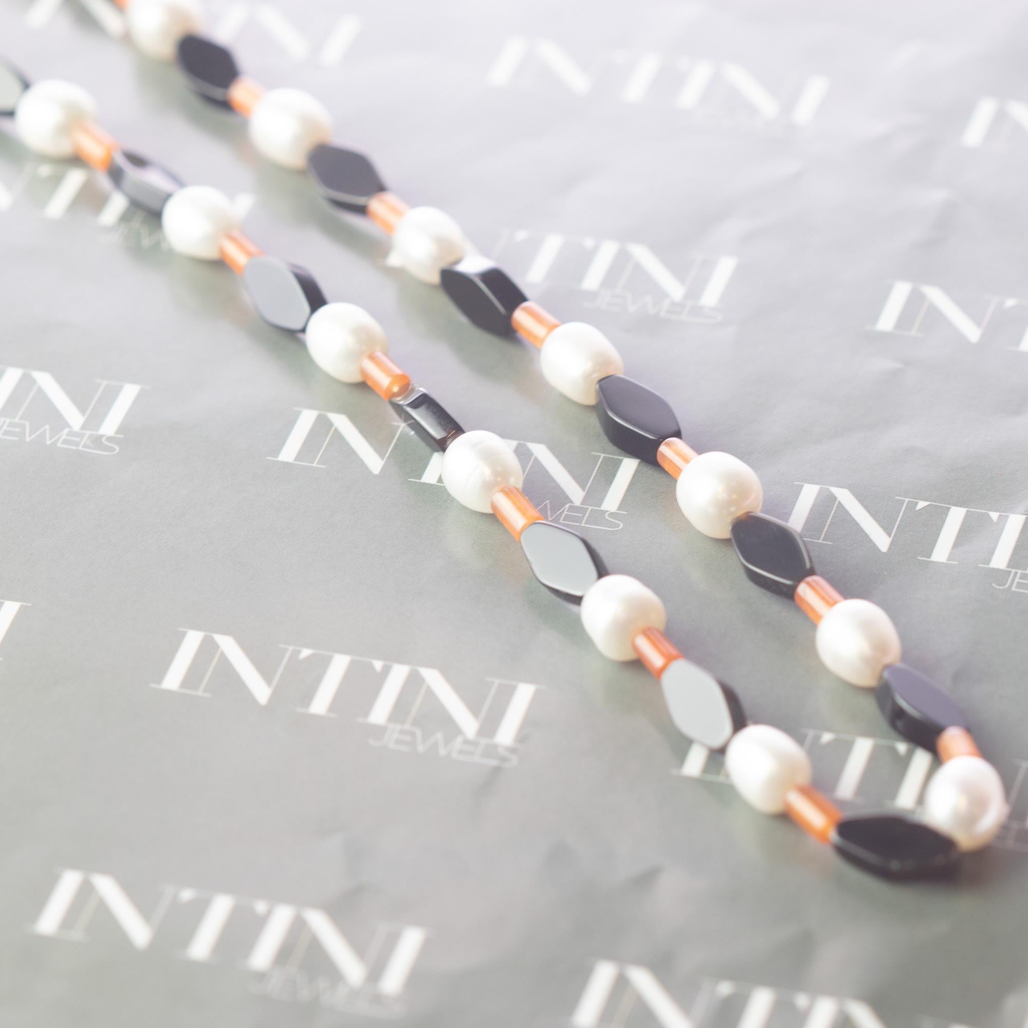 Femenino o masculino Intini Jewels Perla Ágata Aventurina Oro 18 Kilates Cóctel Collar Hecho a Mano en venta