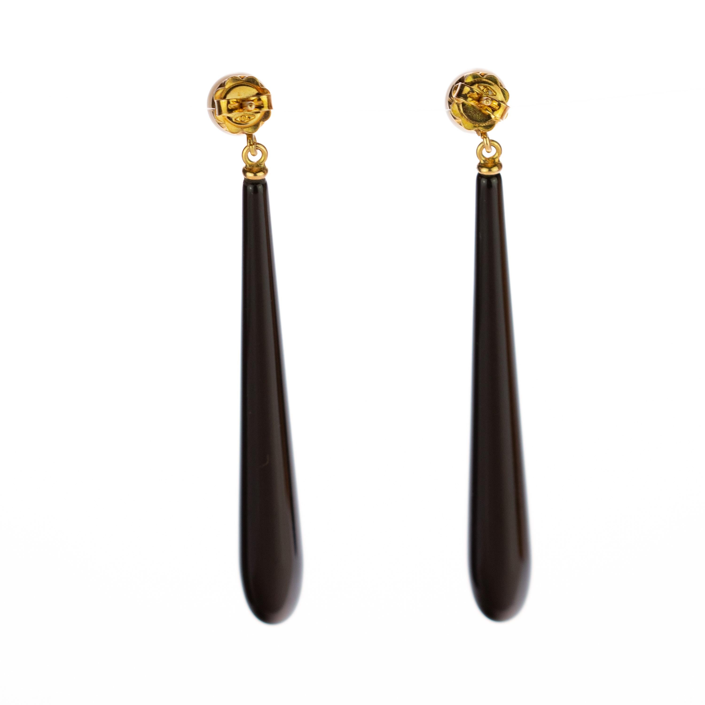 long thin gold earrings