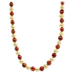 Intini Jewels Pearls 18 Karat Gold Closure Gold Boho Chic Deco Pearl Necklace