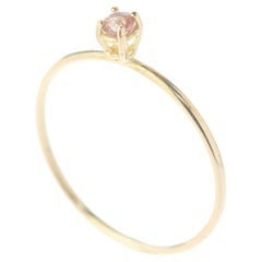Intini Jewels Pink Sapphire 14 Karat Gold Band Handmade Modern Chic Ring