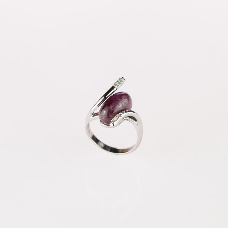Intini Jewels Ruby Oval Diamond Gold Spiral Contrarié Handmade Vintage ...