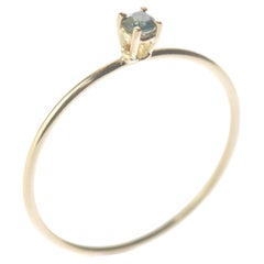 Intini Jewels Sapphire Blue 9 Karat Gold Band Handmade Modern Chic Ring