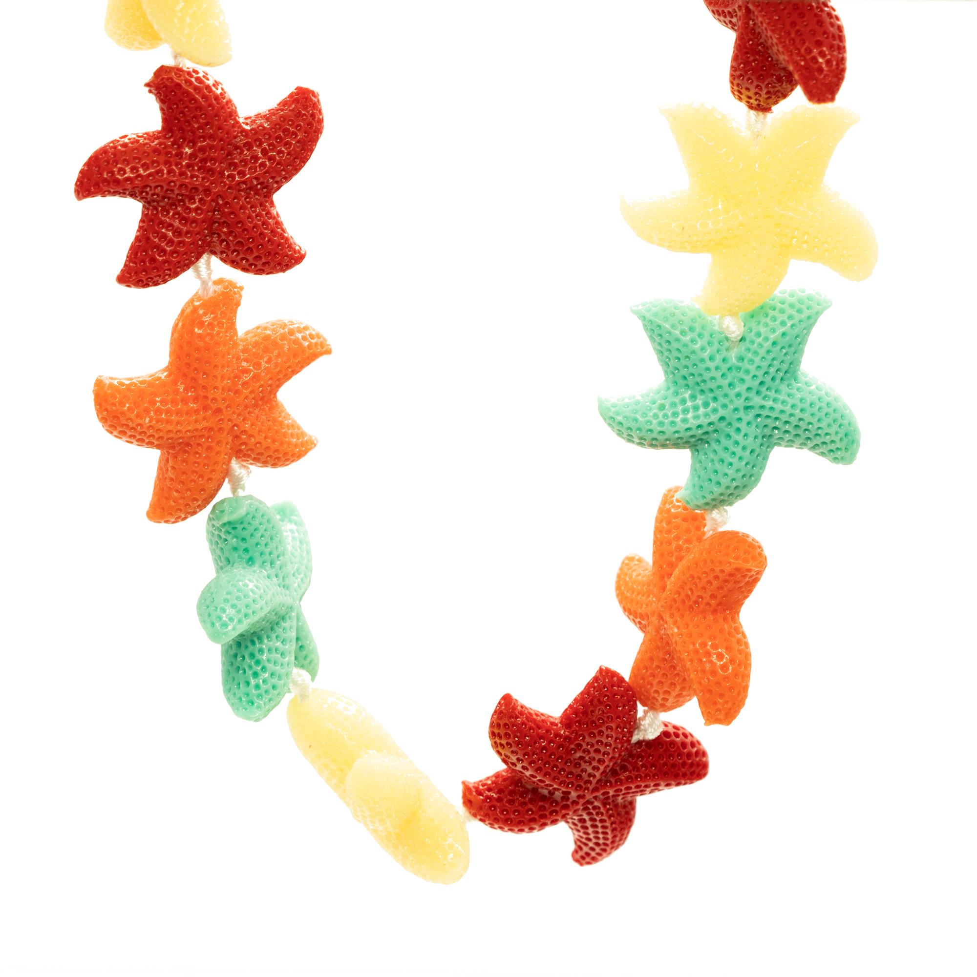 Intini Jewels Stella di Mare Estate Rosa Resine Colorate Gioiosa Collana da Spiaggia Boho in vendita 7