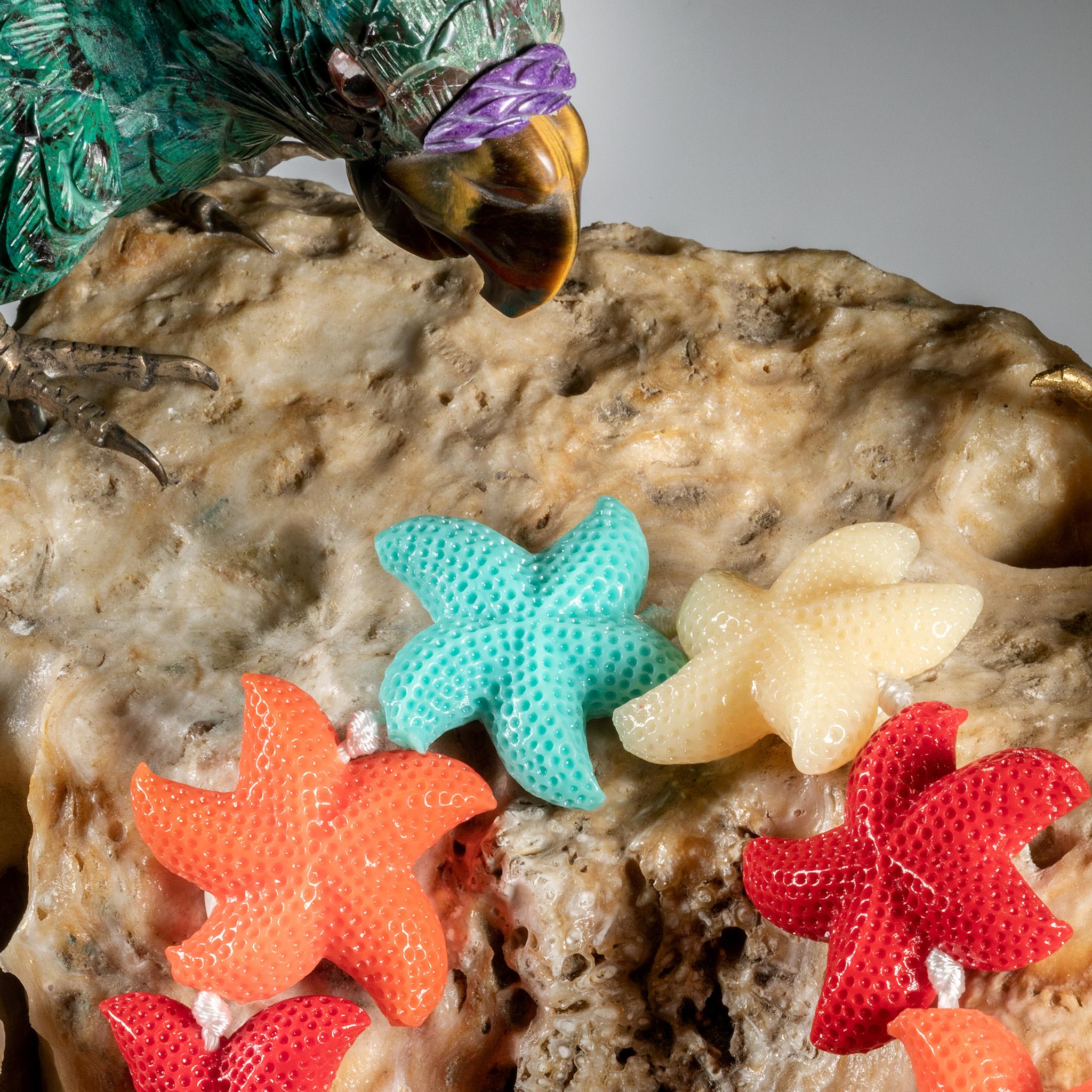 Intini Jewels Stella di Mare Estate Rosa Resine Colorate Gioiosa Collana da Spiaggia Boho in vendita 2